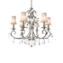 Milano 880mm diameter 6 Lights Silver Luxury K9 Crystal Chandeliers for dining room, living Room E14 Base