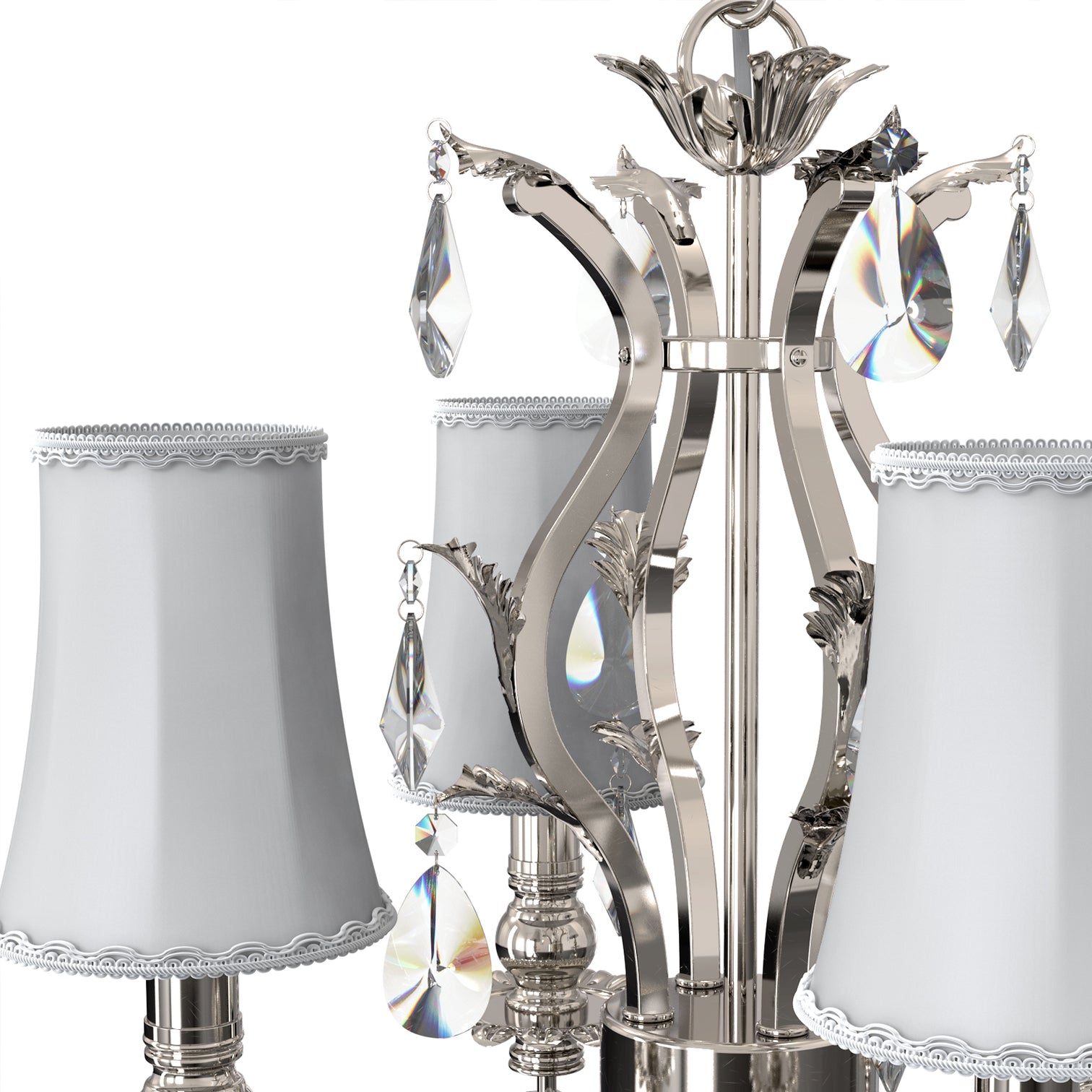 Milano 500mm Diameter 4 Lights Silver Luxury K9 Crystal Chandeliers for dining room, living Room E14 Base - 7Pandas Australia