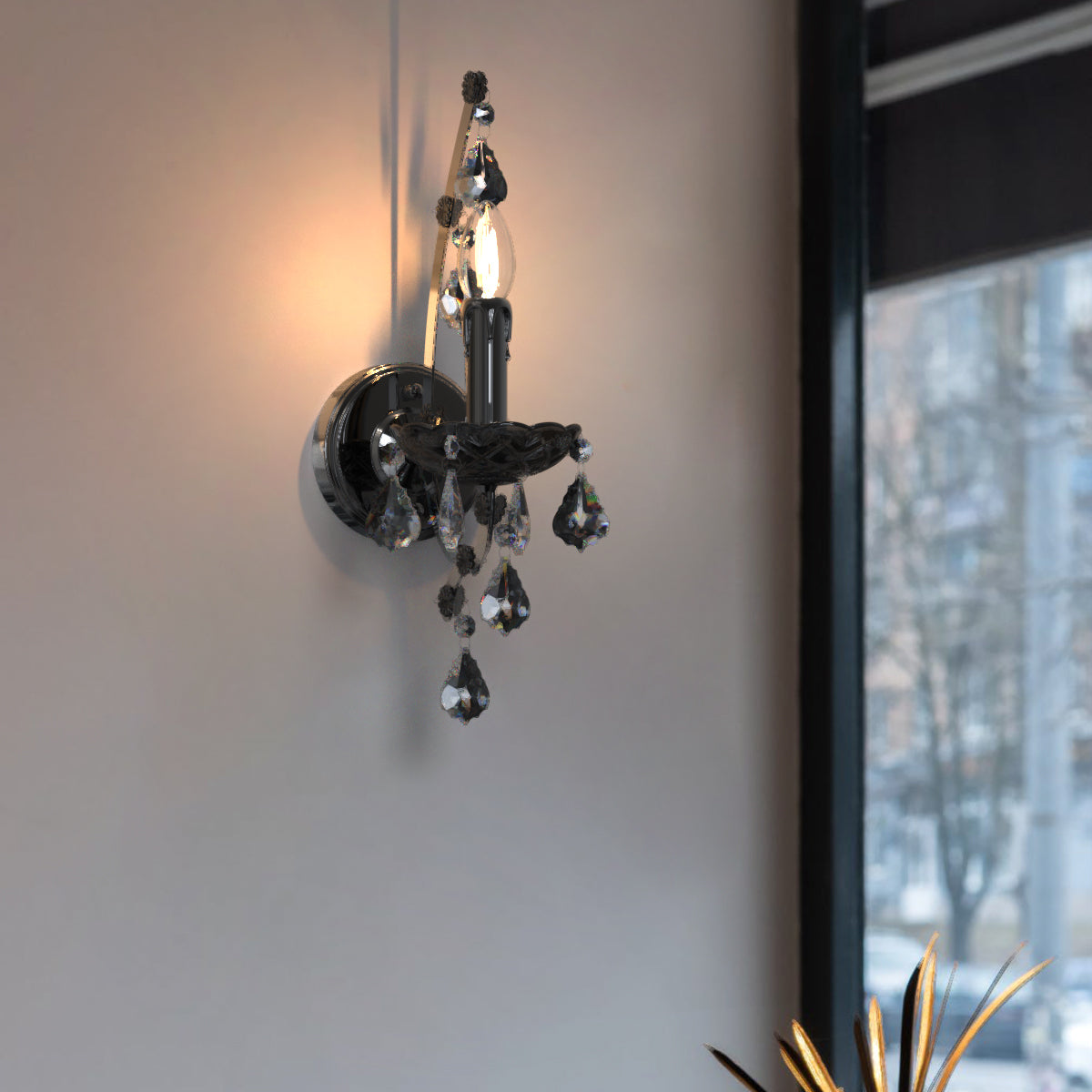 PARIS Provincial Style K9 Crystal Wall Light  E14 Candelabra bulb - 7Pandas Australia