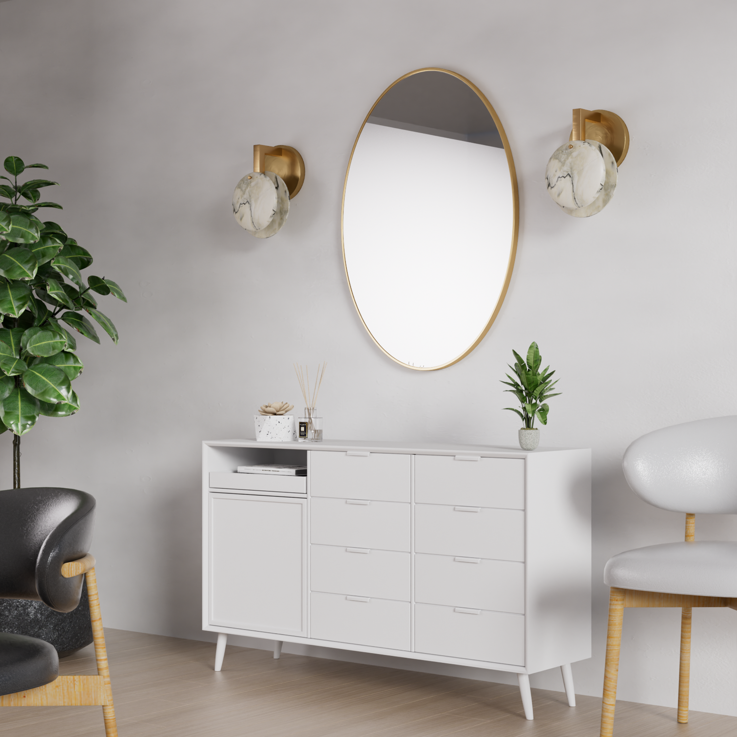 CLAUD 1-Light Modern Alabaster Vanity Wall Light Fixtures LED G9 Bulb Included - 7Pandas Australia