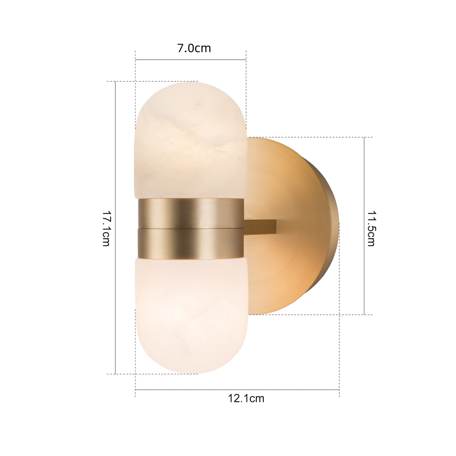 ROCKET Modern Indoor Wall Light with Alabaster Stone Wall Mounted LED G9 Bulb Included - 7Pandas Australia