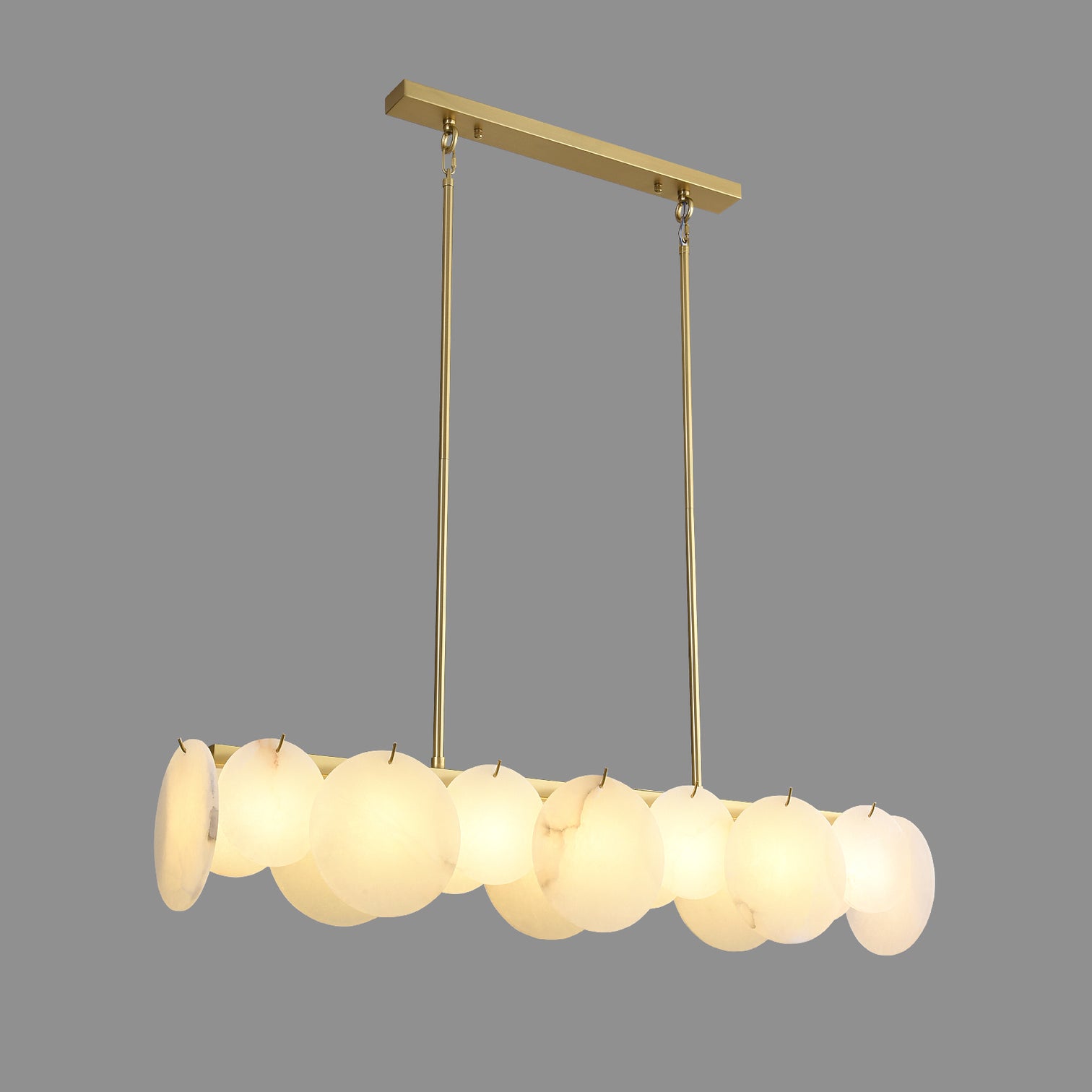 PORTSEA 1050mm Luxury Alabaster Stone Chandelier Dining Kitchen G9 Bulb Included - 7Pandas Australia