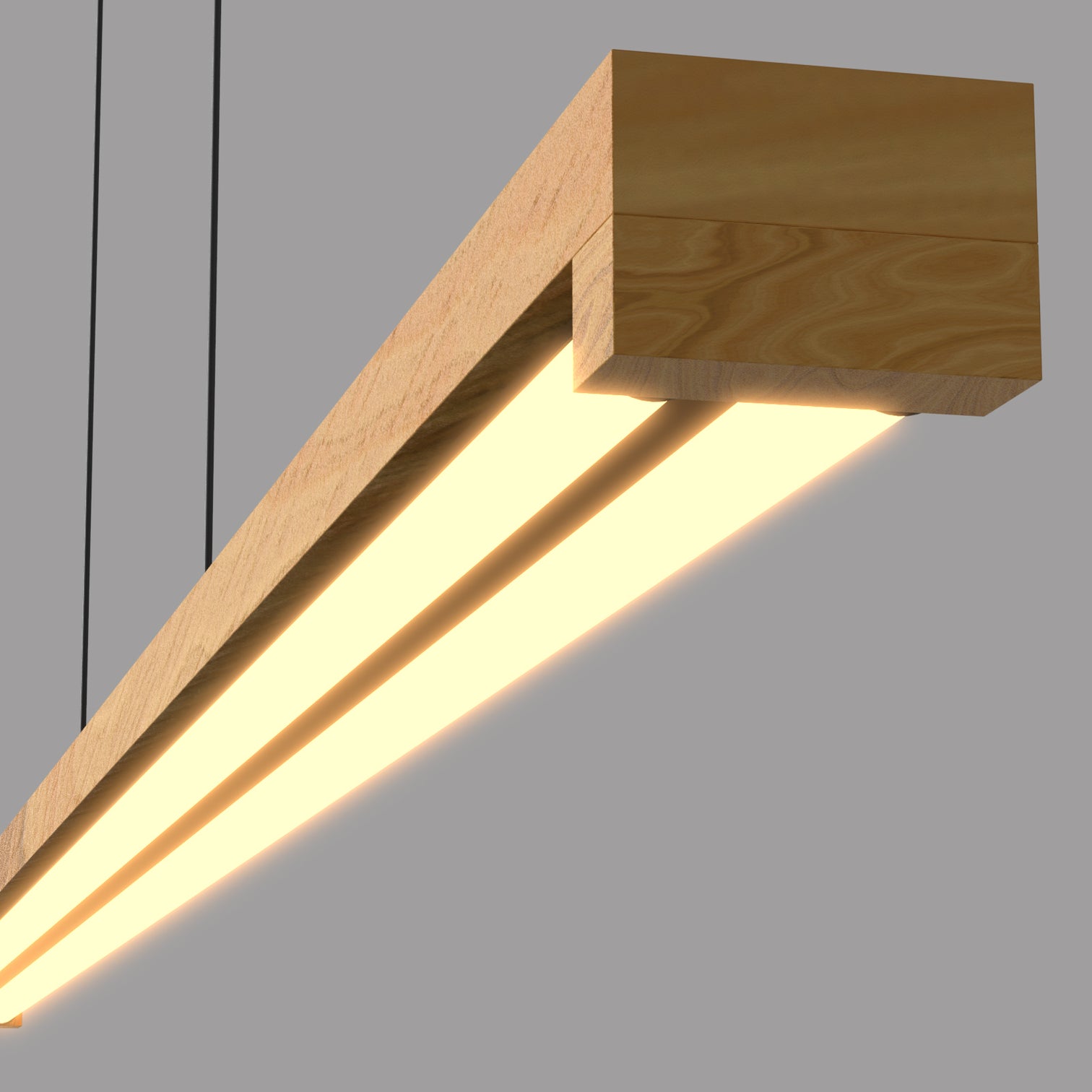 FANCO 1245mm Natural Wood LED Linear Light 3CCT 20W Dimmable - 7Pandas Australia