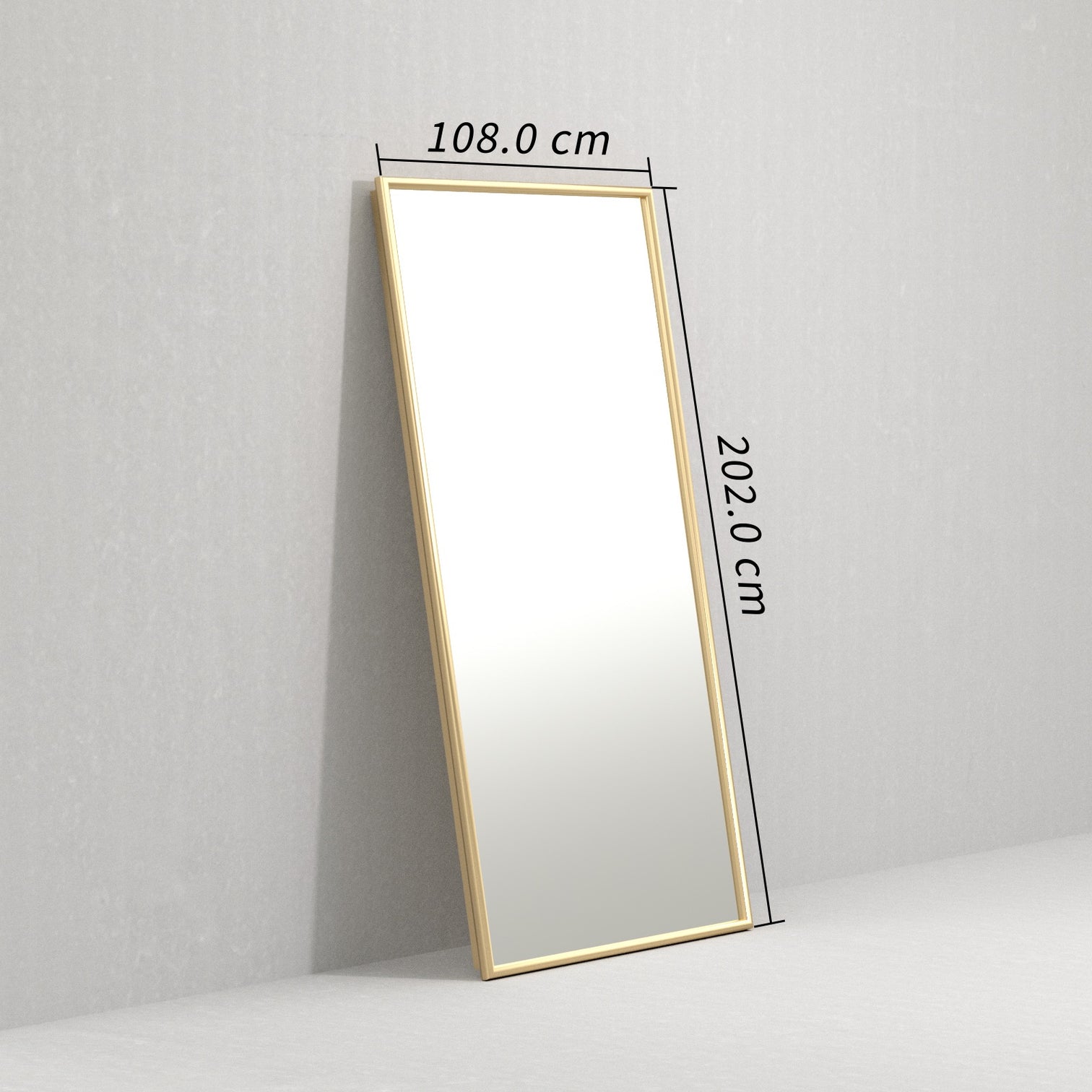 GALICIA Large Luxury Modern Deco Mirror Stainless Steel with Aged Brass finish - 7Pandas Australia