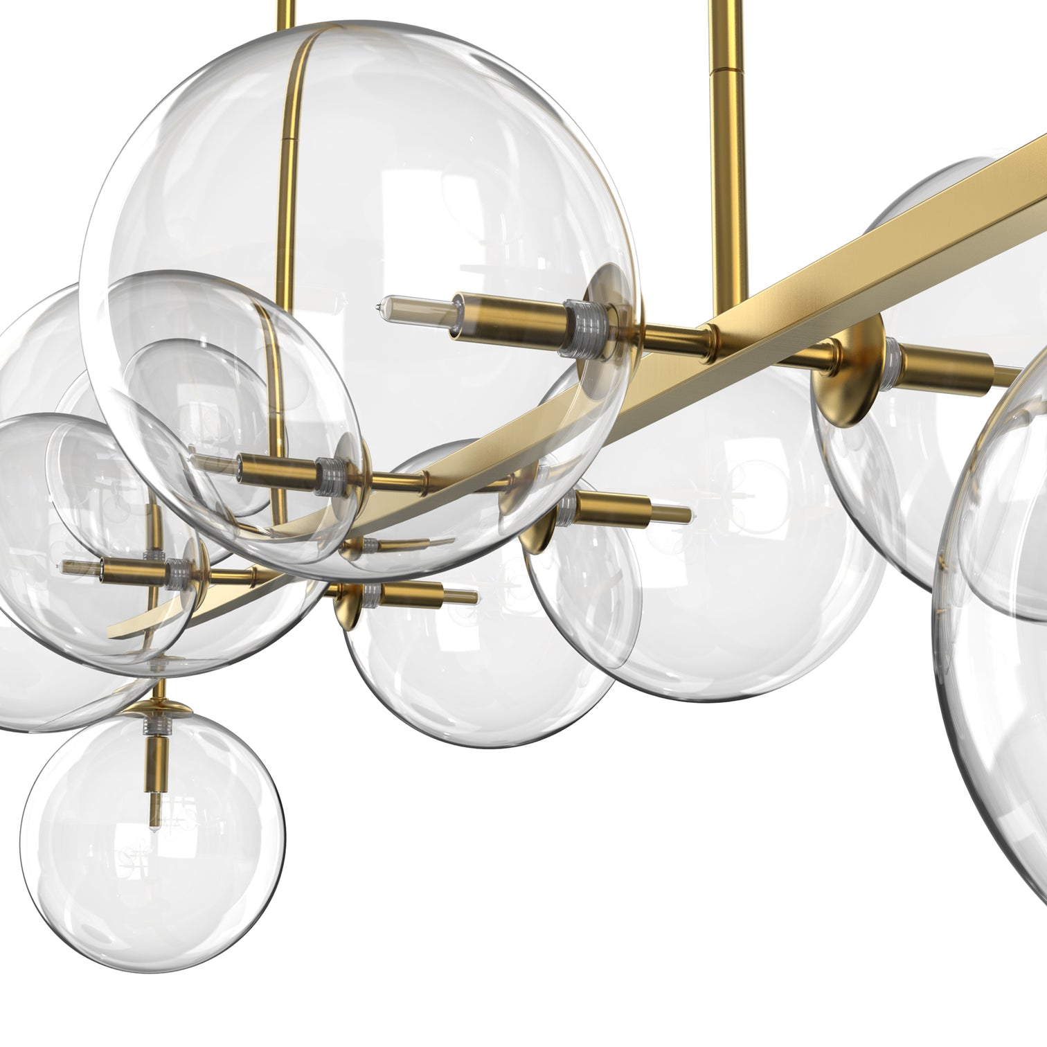 Bubble 1600mm Length Contemporary Large Round Clear Glass Chandeliers 10*G9 Lamp base - 7Pandas Australia