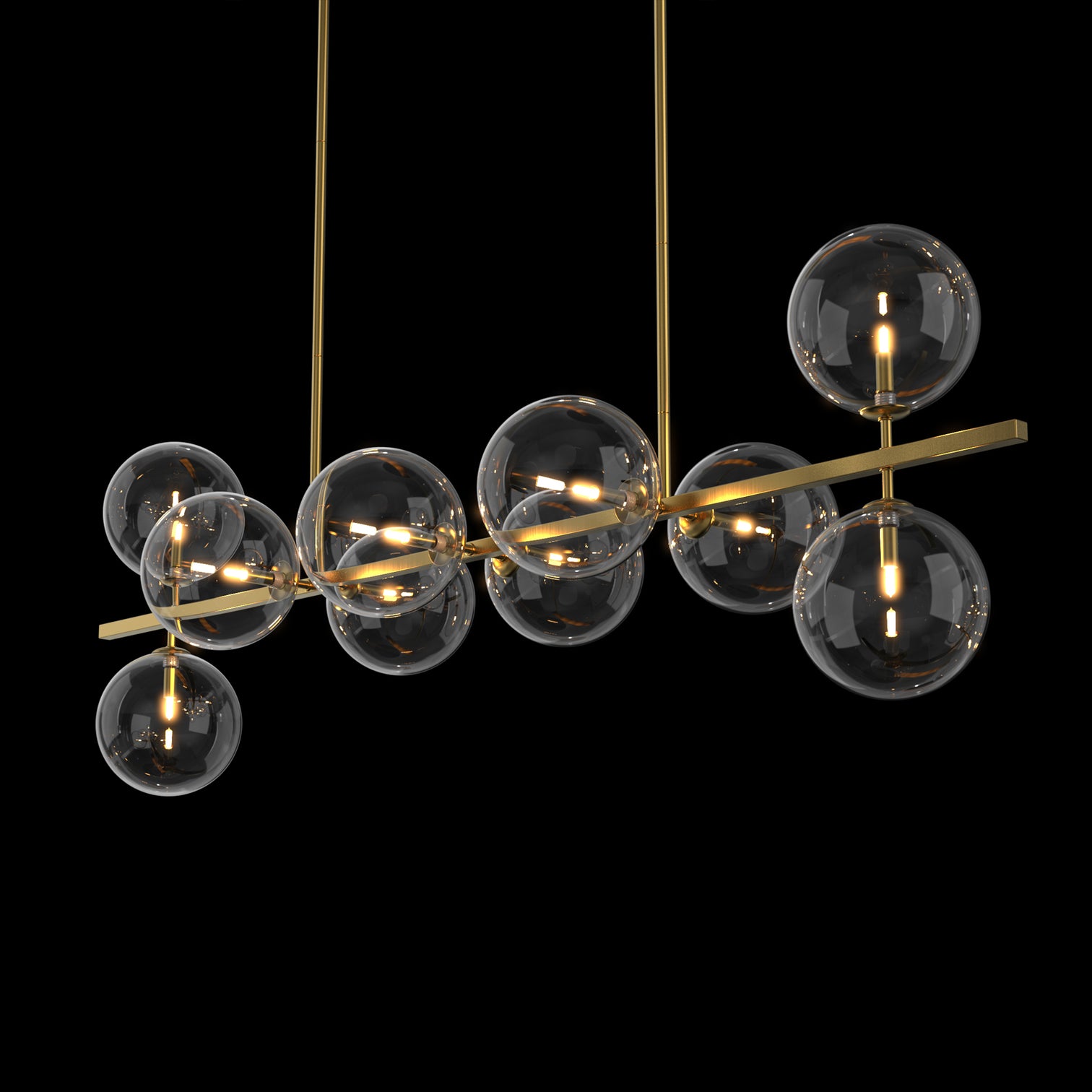 Bubble 1600mm Length Contemporary Large Round Clear Glass Chandeliers 10*G9 Lamp base - 7Pandas Australia