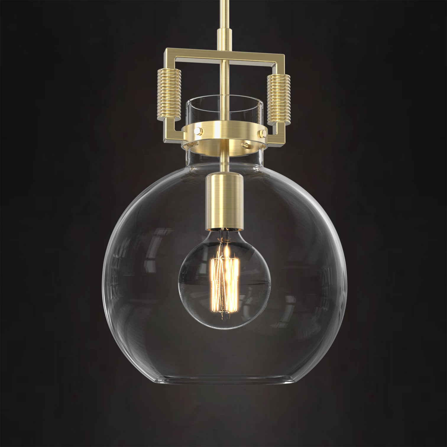 OCULUS 250mm Designer Contemporary Clear Glass Pendant Light for Kitchen Island - 7Pandas Australia