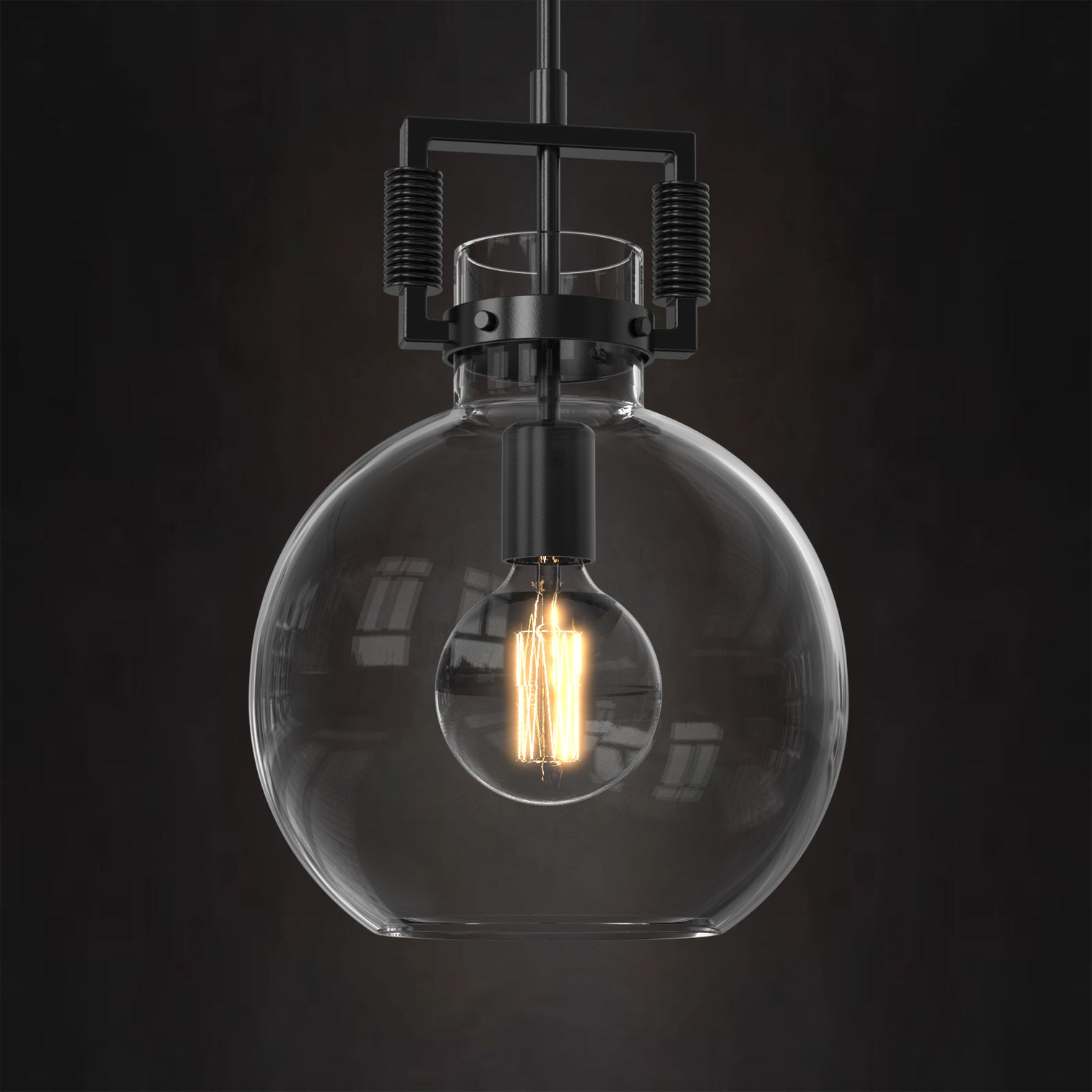 OCULUS 250mm Designer Contemporary Clear Glass Pendant Light for Kitchen Island - 7Pandas Australia