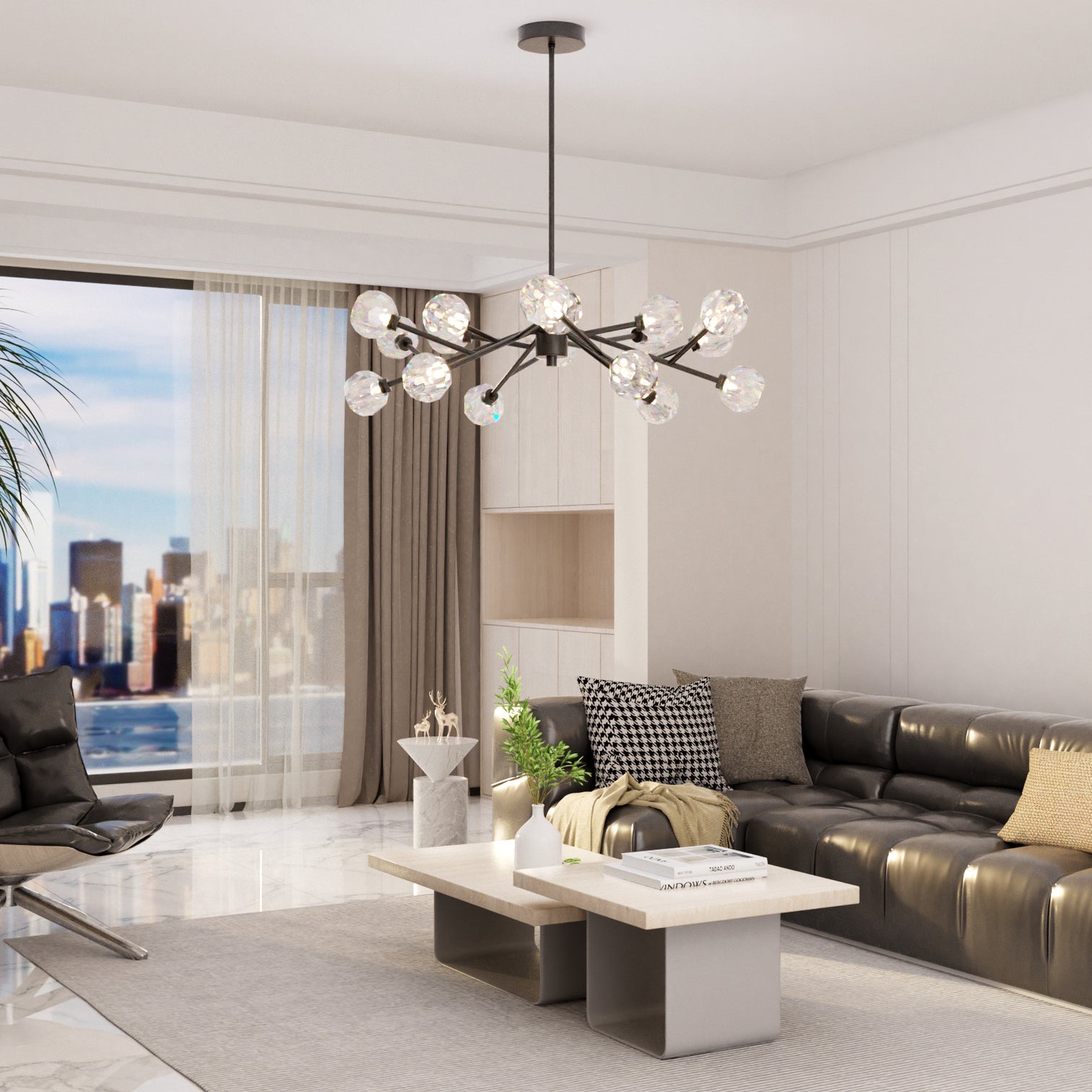 TULIM 18-Light Crystal Chandelier Aged Brass G9 - 7Pandas Australia