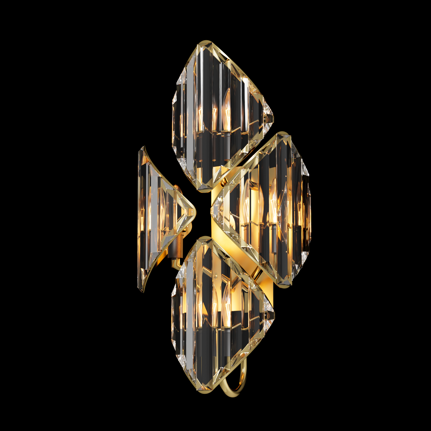 BLIN Luxury K9 Crystal Interior Wall Light Aged Brass Living Room Bathroom Vanity Light E14 Base - 7Pandas Australia