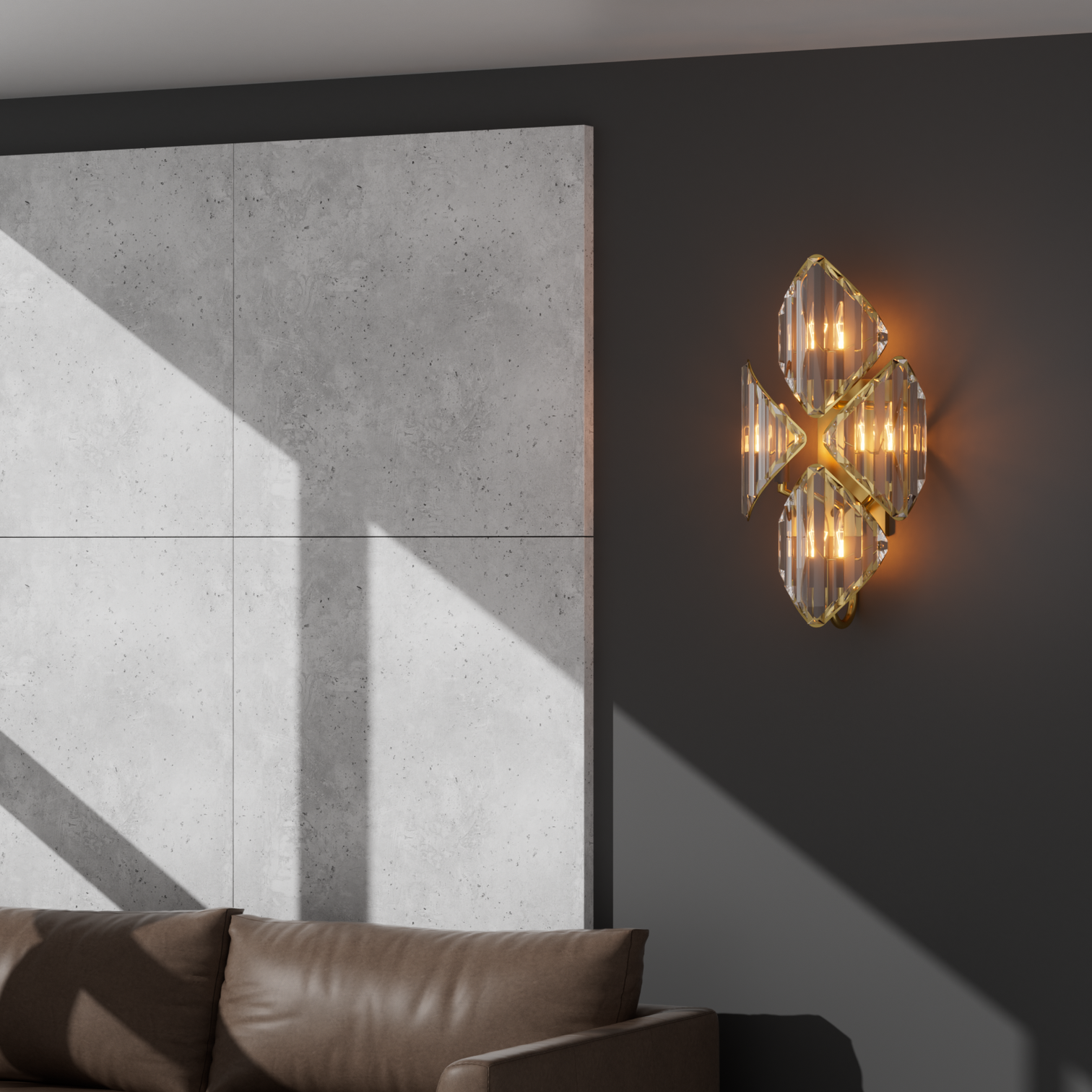 BLIN Luxury K9 Crystal Interior Wall Light Aged Brass Living Room Bathroom Vanity Light E14 Base - 7Pandas Australia