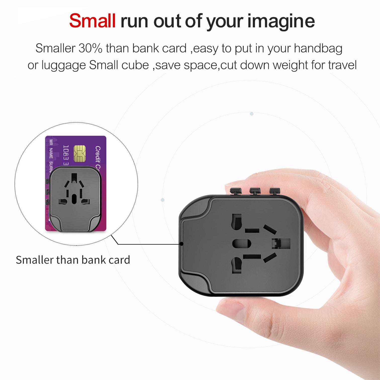 4PACK Travel Adapter Worldwide All in One Universal Wall AC Wall Charger Dual USB Ports Phone Laptop Black - 7Pandas Australia
