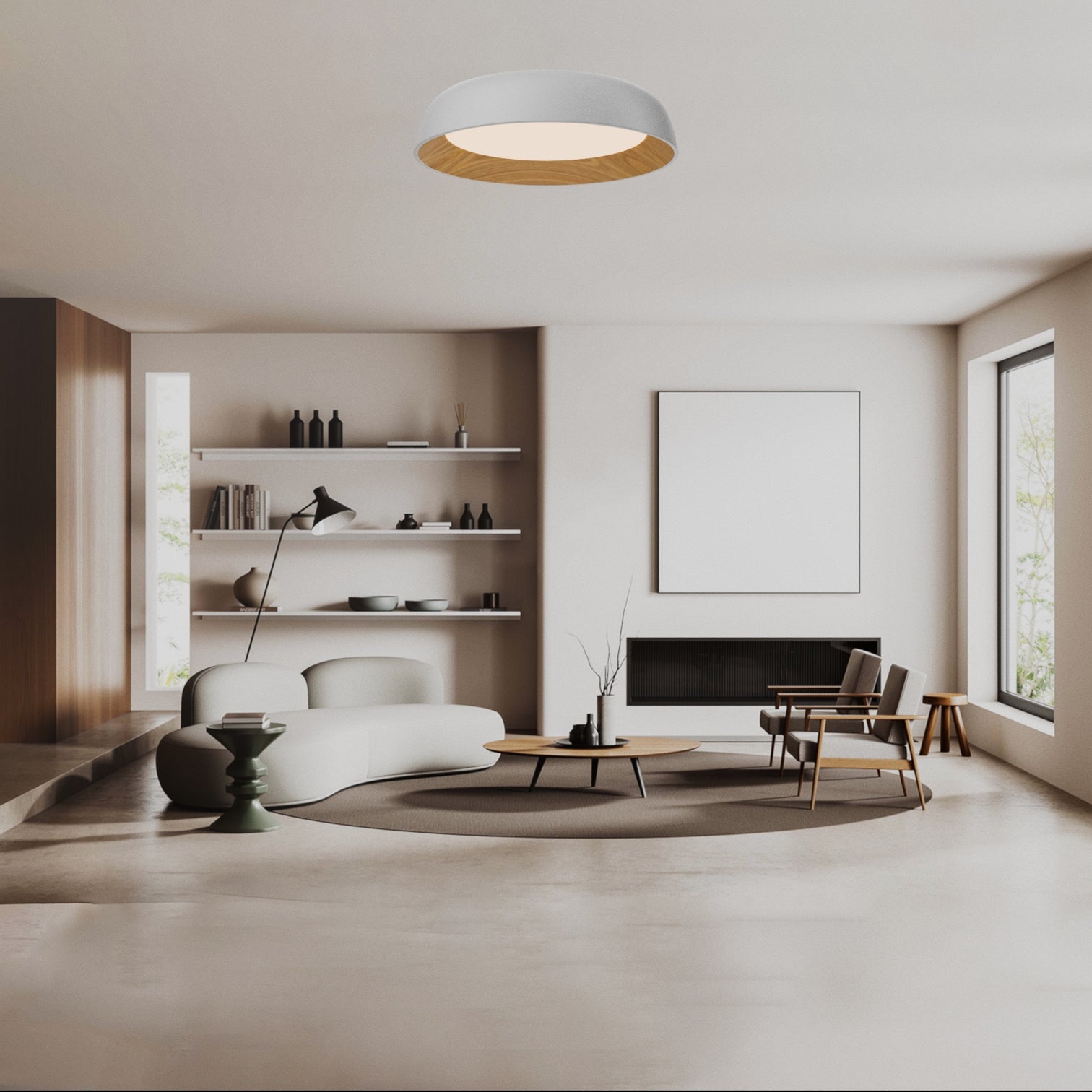 GALA Contemporary LED Ceiling Oyster Flush Mount Dimmable CCT Color Temperature - 7Pandas Australia