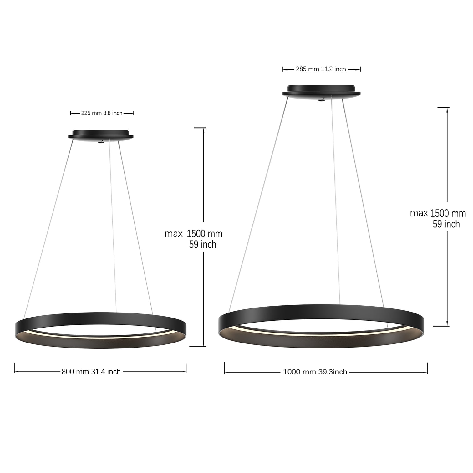 MEGA Modern Style Dimmable LED Contemporary Chandeliers CCT Selectable Color Temperature - 7Pandas Australia