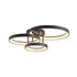 AVLON LED 3-RING Ceiling Type Flush Mount Light 20W+30W+38W 2CCT 5000lm Black Dimmable