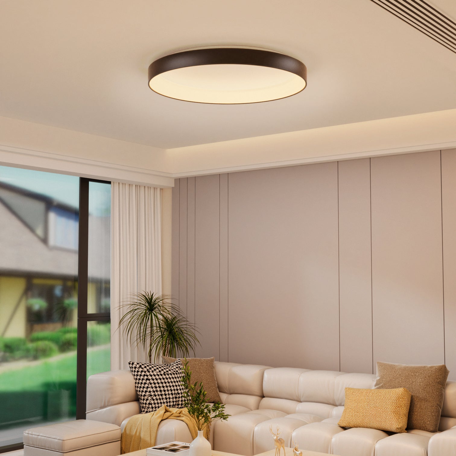 AVLON LED Ceiling Oyster Light Fixture 2CCT Color Temperature Selectable Dimmable - 7Pandas Australia