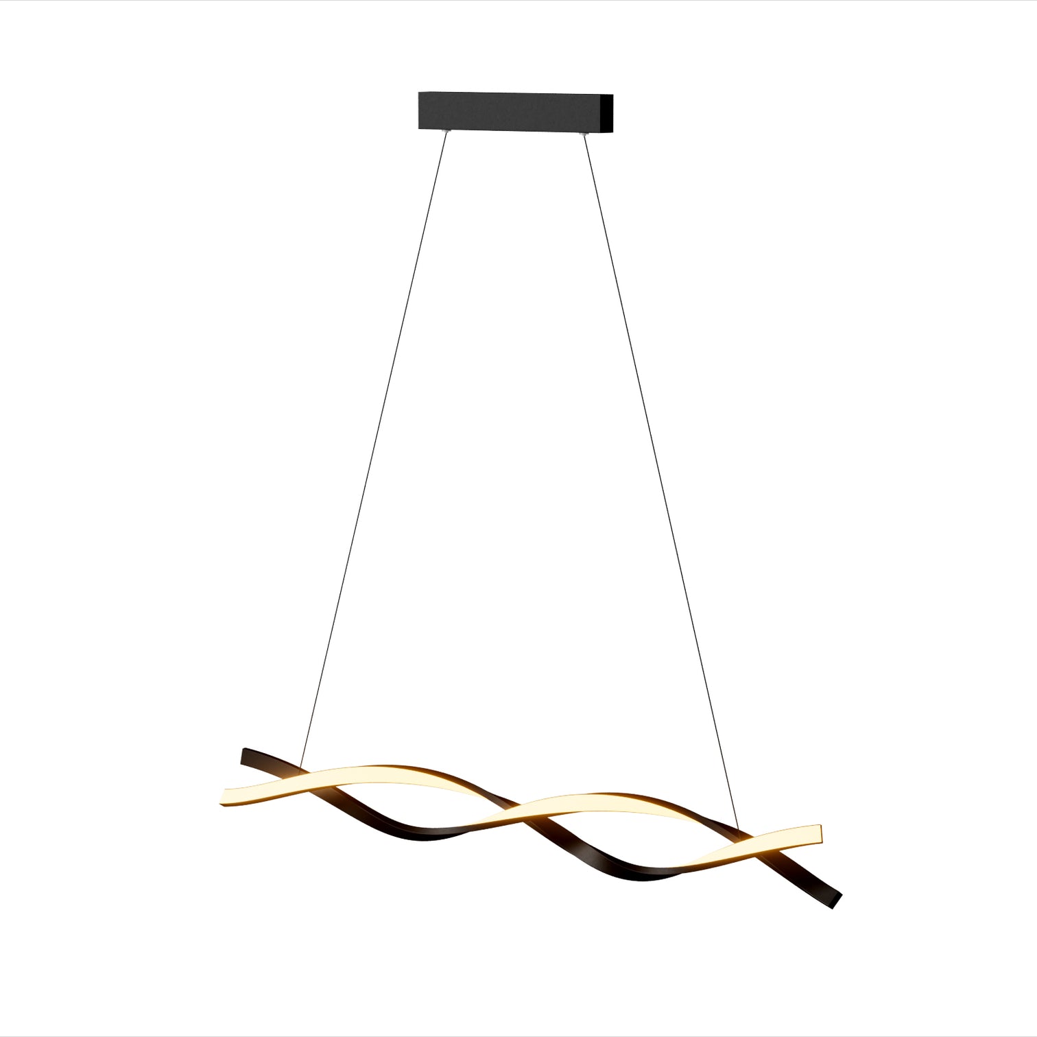 MONRICO Modern Linear LED Pendant Light 2CCT Dimmable 1200mm 38W Dining Table Matt Black - 7Pandas Australia
