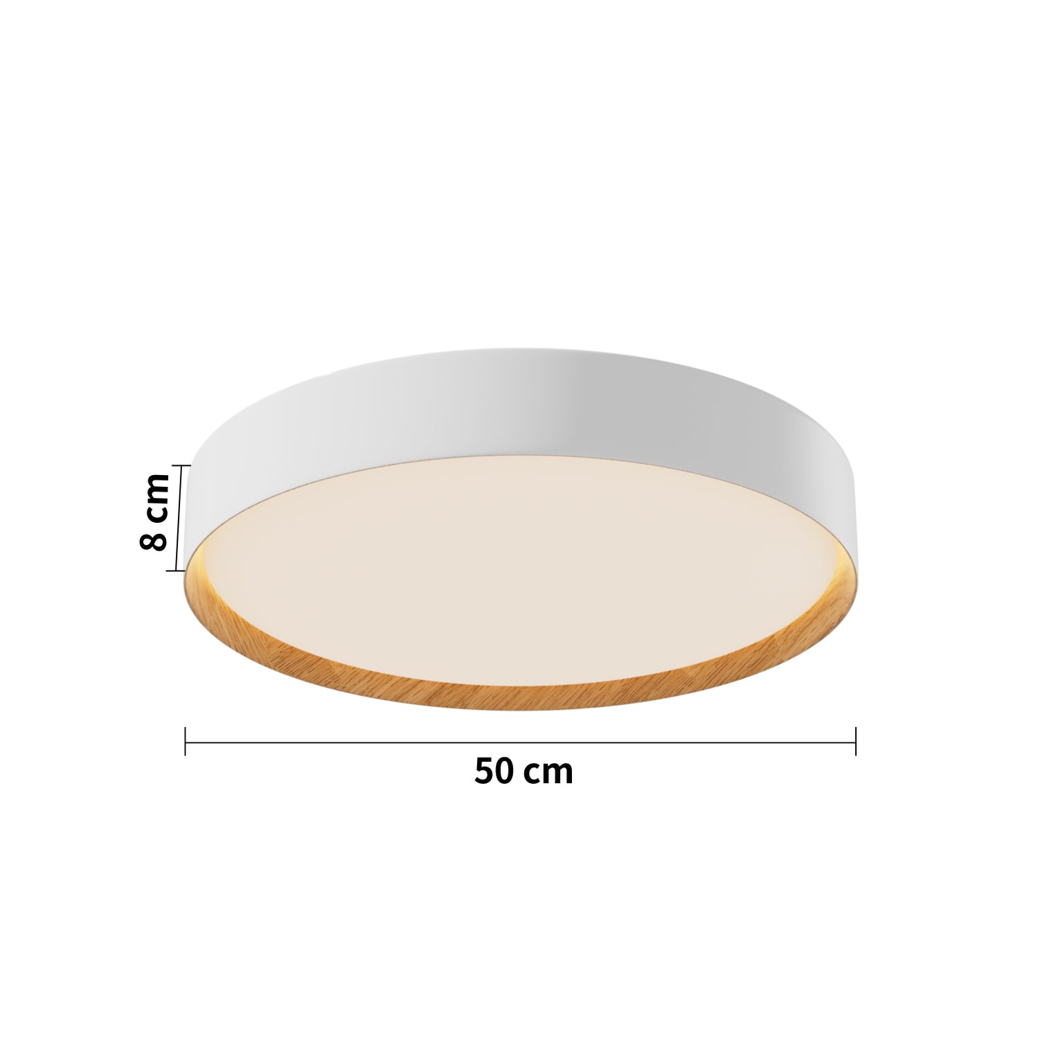 DEMIER Large 500mm Round LED Ceiling Fixture 2CCT 40W Dimmable - 7Pandas Australia