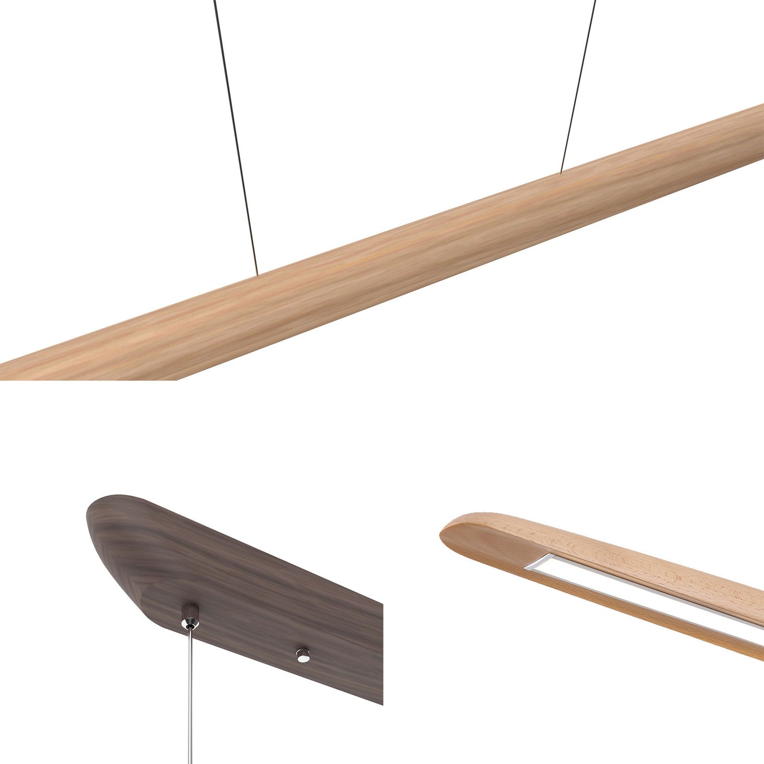 SAIL LED Solid Wood Linear Light 3000K Dimmable Kitchen Island for Dining Room - 7Pandas Australia