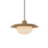 JORDAN Natural Wood Pendant Light with Opal Glass Shade Kitchen Island Dining Room E27 base