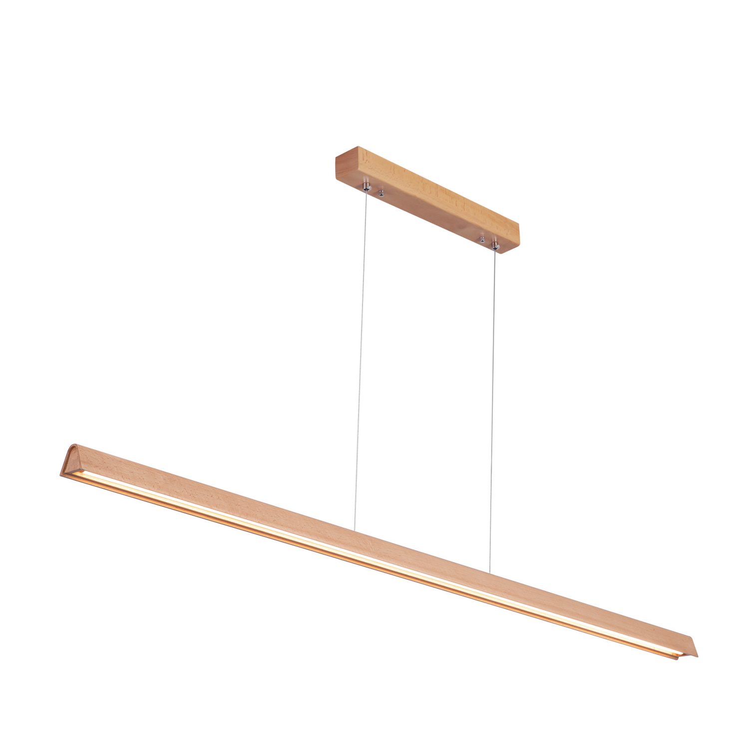 RAIN LED Beech Wood Linear Pendant Light 28W Kitchen Island BenchTop 3CCT dimmable - 7Pandas Australia