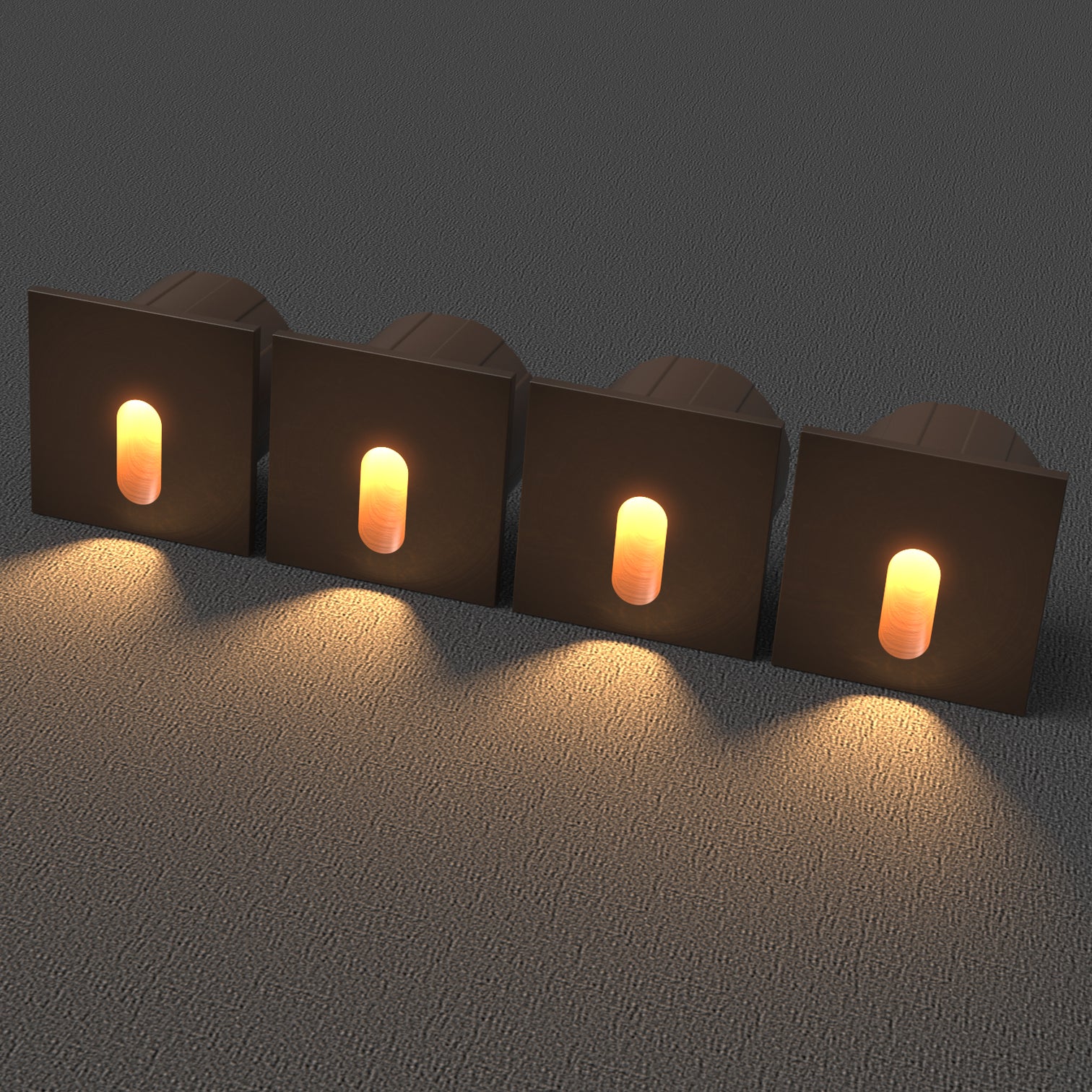 4PACK Outdoor Step Light 3W Pathway Garden Stair Light DC12V Warmwhite 3000K IP65 - 7Pandas Australia