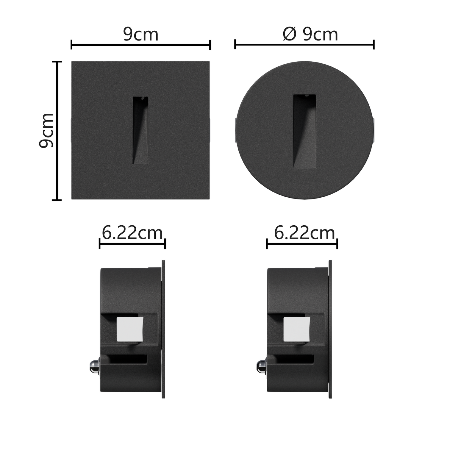 4PACK Aluminium Outdoor LED Stair Light 505 Series 3W Exterior IP65 Weatherproof 3000K - 7Pandas Australia