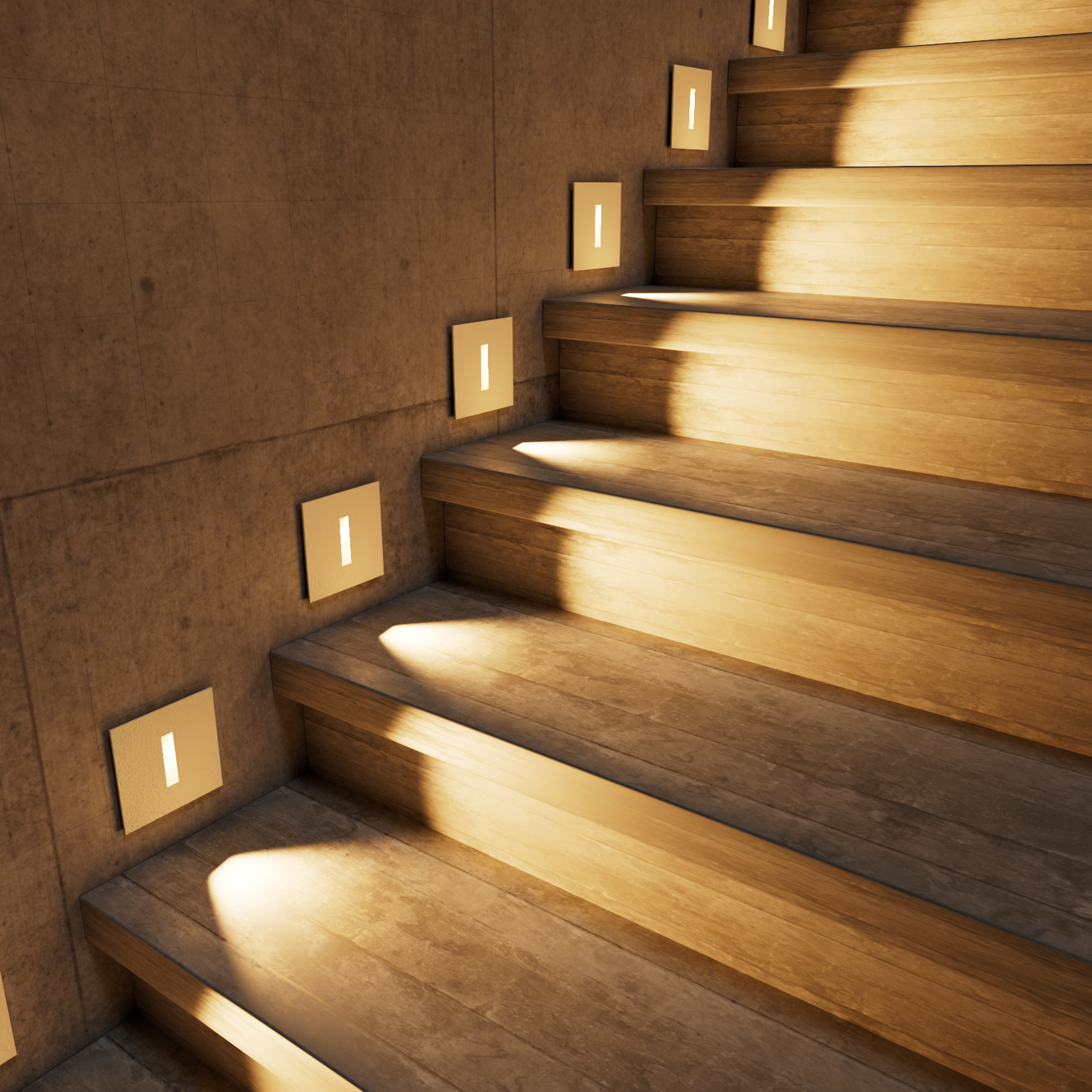 4PACK Aluminium Outdoor LED Stair Light 505 Series 3W Exterior IP65 Weatherproof 3000K - 7Pandas Australia