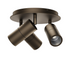 PILLAR 3-Light Round Adjustable Spotlights Ceiling Flush Mount Fixture IP65 GU10 base