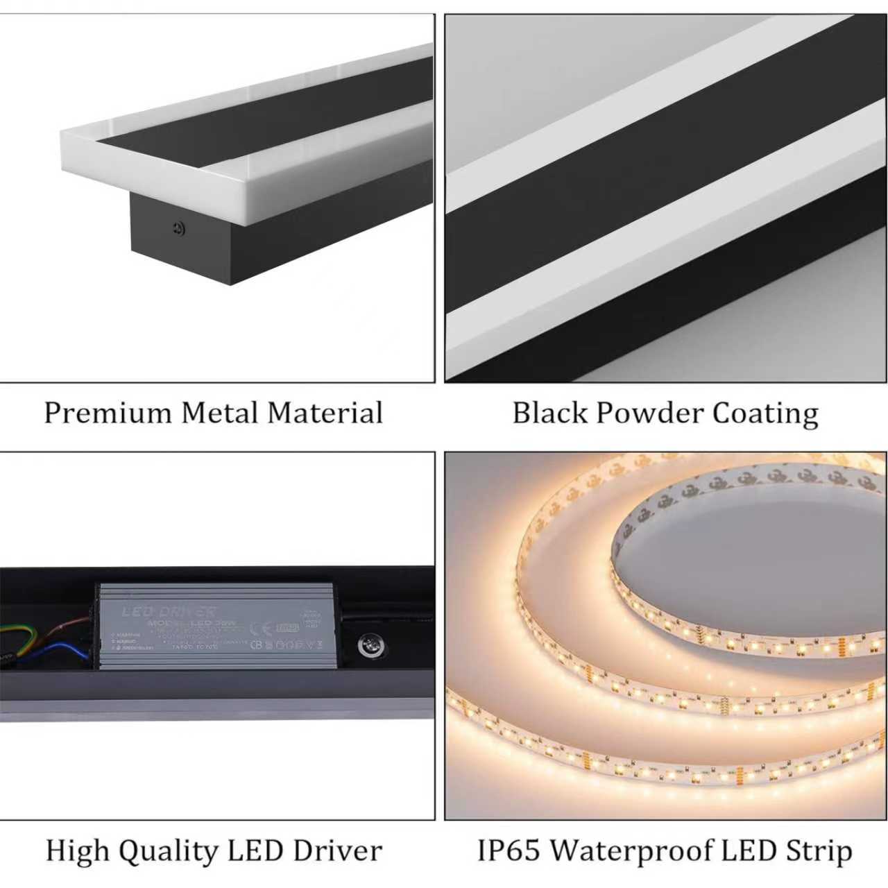 PRONTO LED Linear Outdoor Exterior Wall Light 3CCT IP65 Rated - 7Pandas Australia