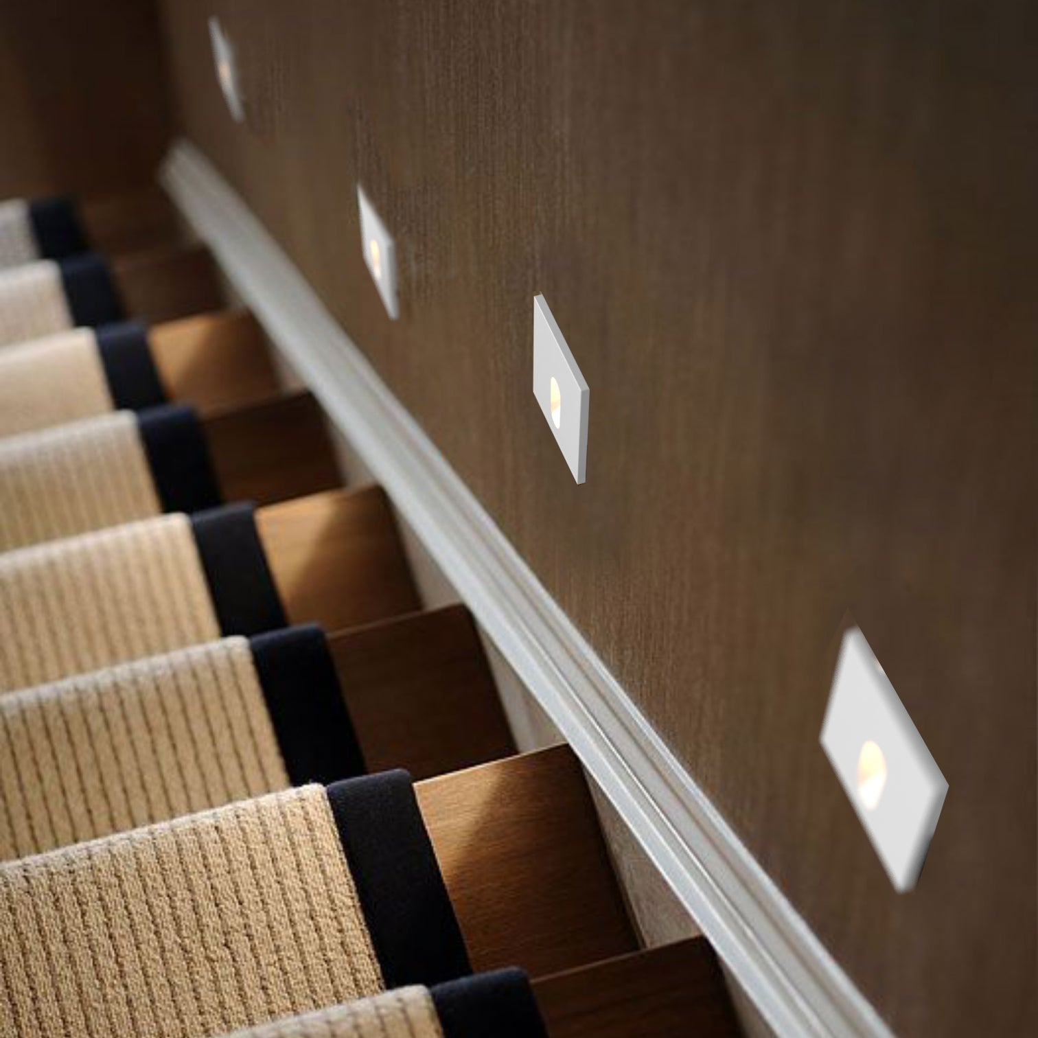 4PACK Outdoor Step Light 3W Pathway Garden Stair Light DC12V Warmwhite 3000K IP65