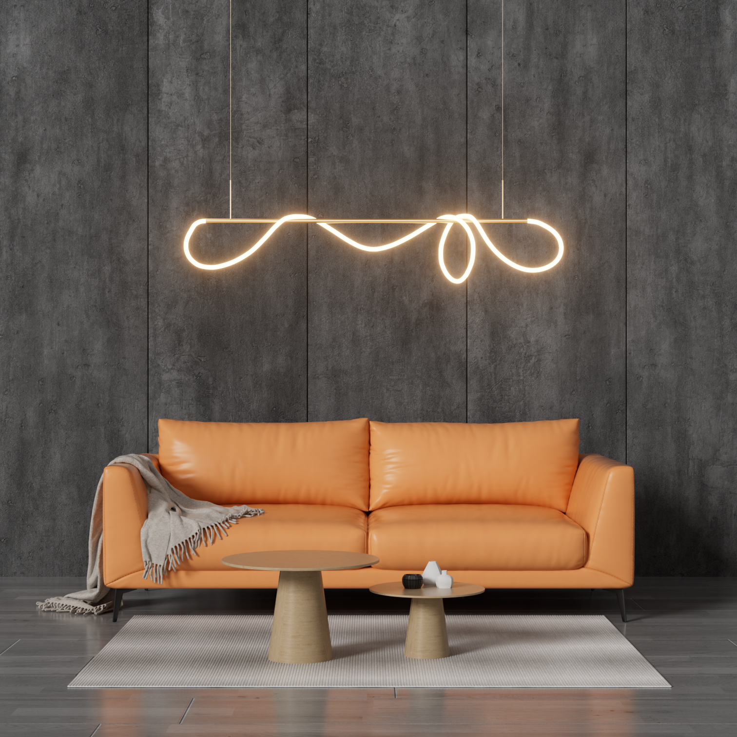 LUNA Contemporary Dimmable LED Strip Pendant Luxury Style Bar Dining Table CCT Remote Control - 7Pandas Australia