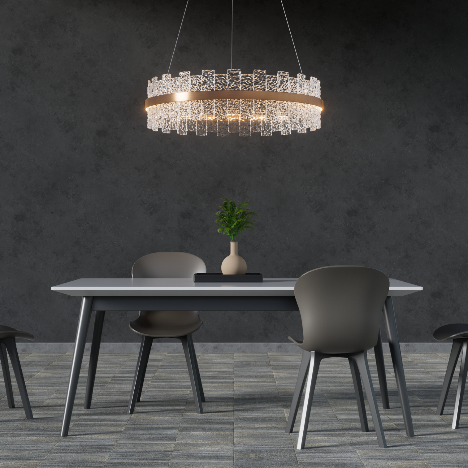 ROXY Luxury Modern Style LED K9 Round Crystal Chandeliers Rose Gold 3000K Living Room - 7Pandas Australia