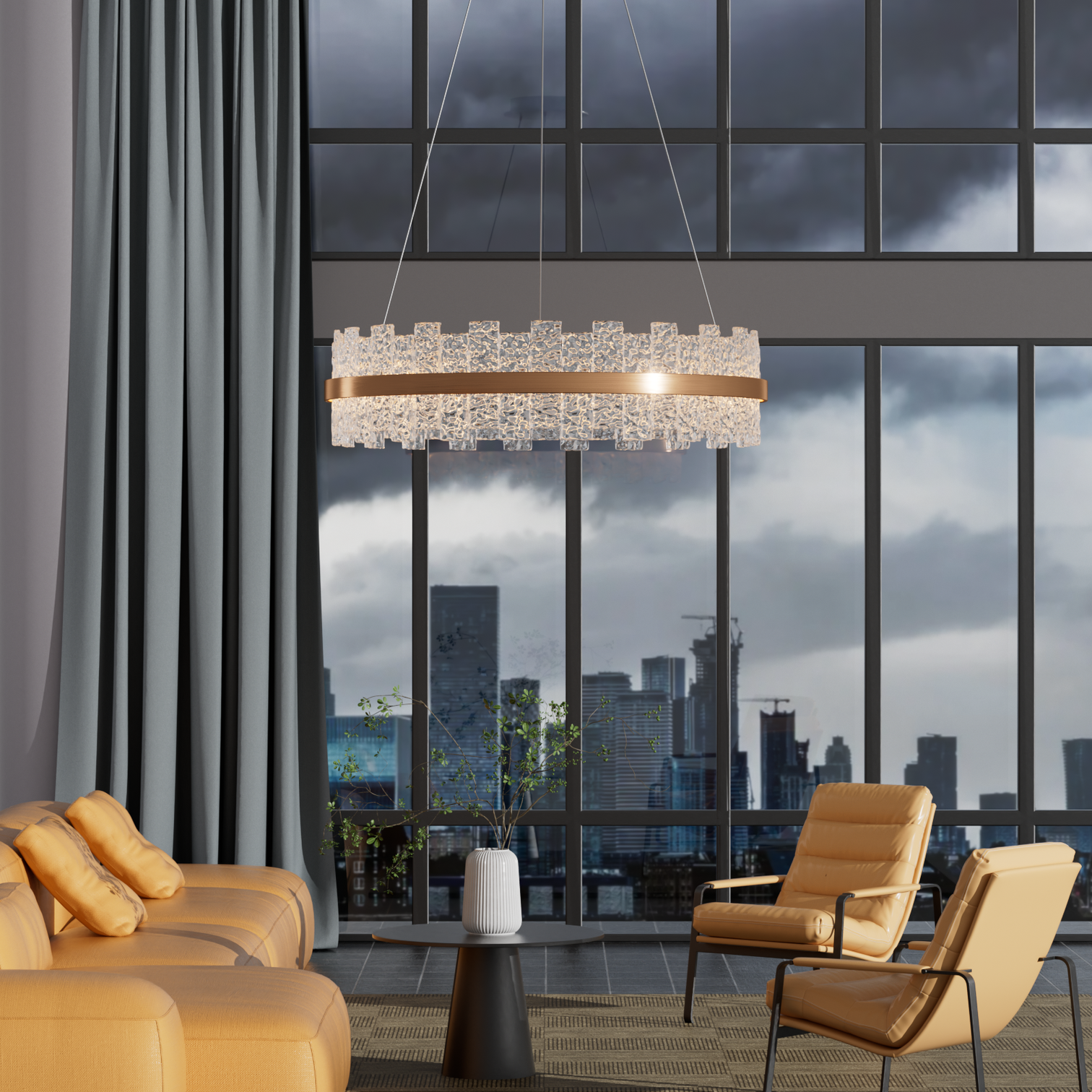 ROXY Luxury Modern Style LED K9 Round Crystal Chandeliers Rose Gold 3000K Living Room - 7Pandas Australia