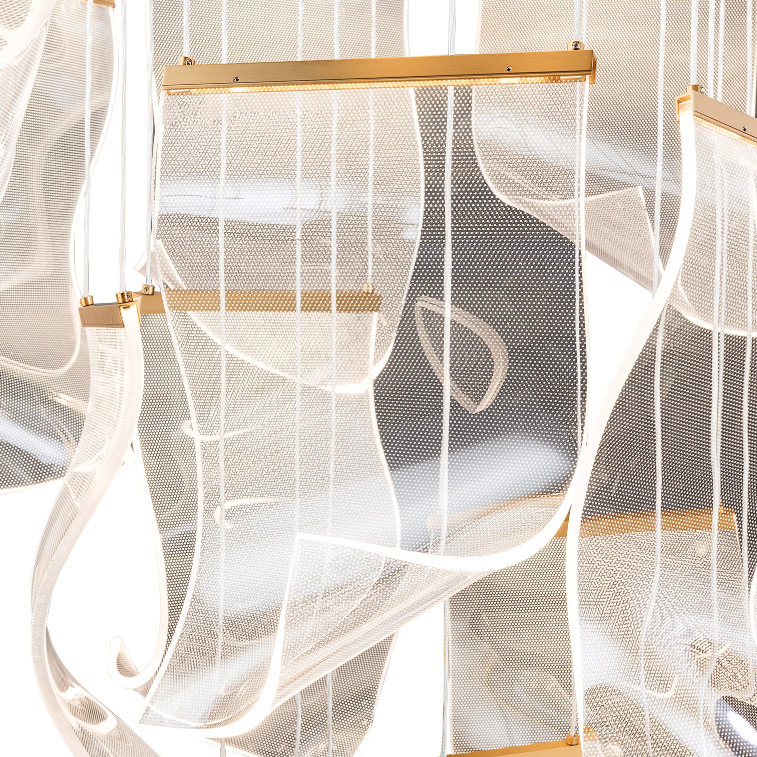 BORAS LED Modern Style High Ceiling Chandelier 3CCT Living Room Aged Brass Dimmable - 7Pandas Australia