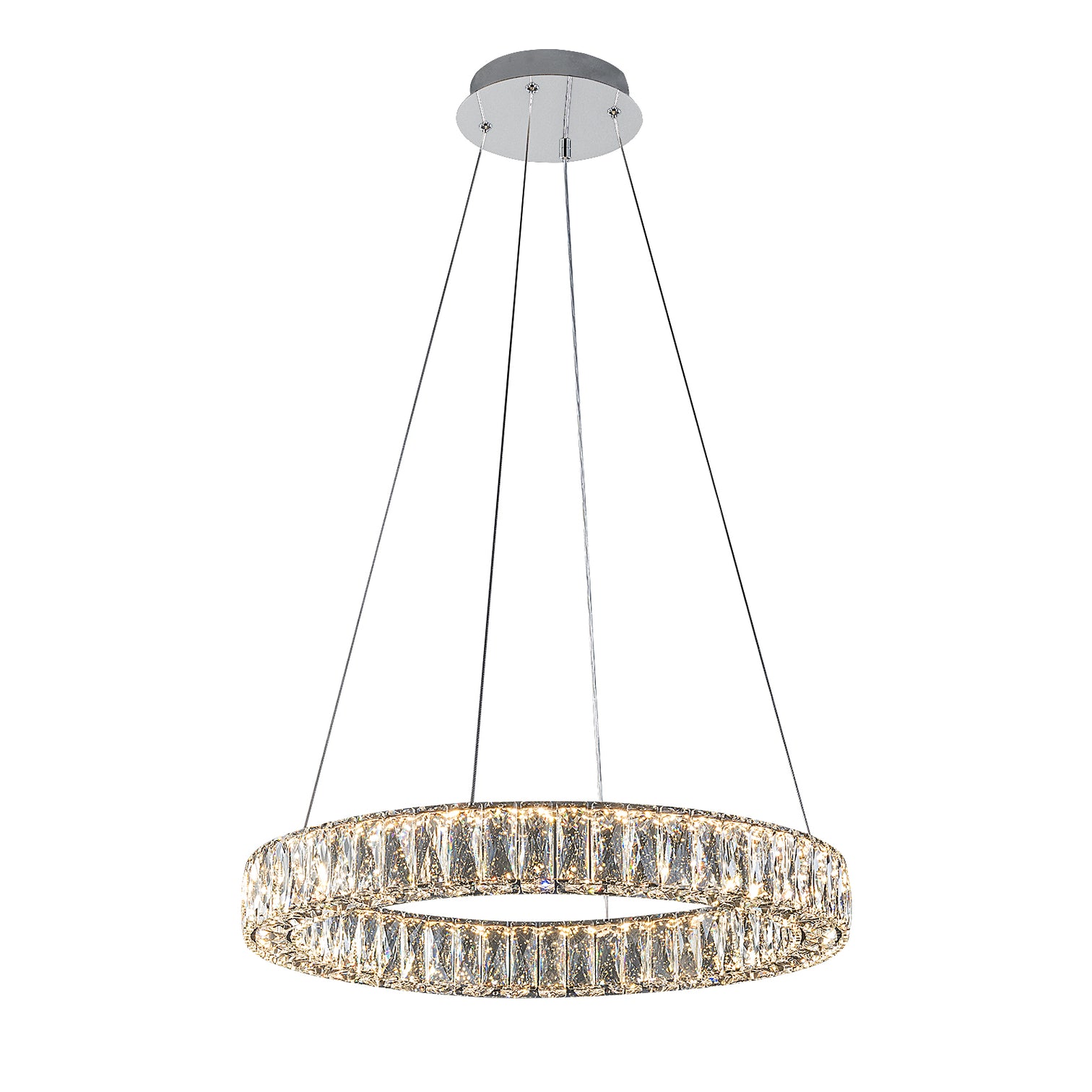 CASSIE LED Dimmable Round K9 Crystal Chandeliers 3CCT Living Room - 7Pandas Australia