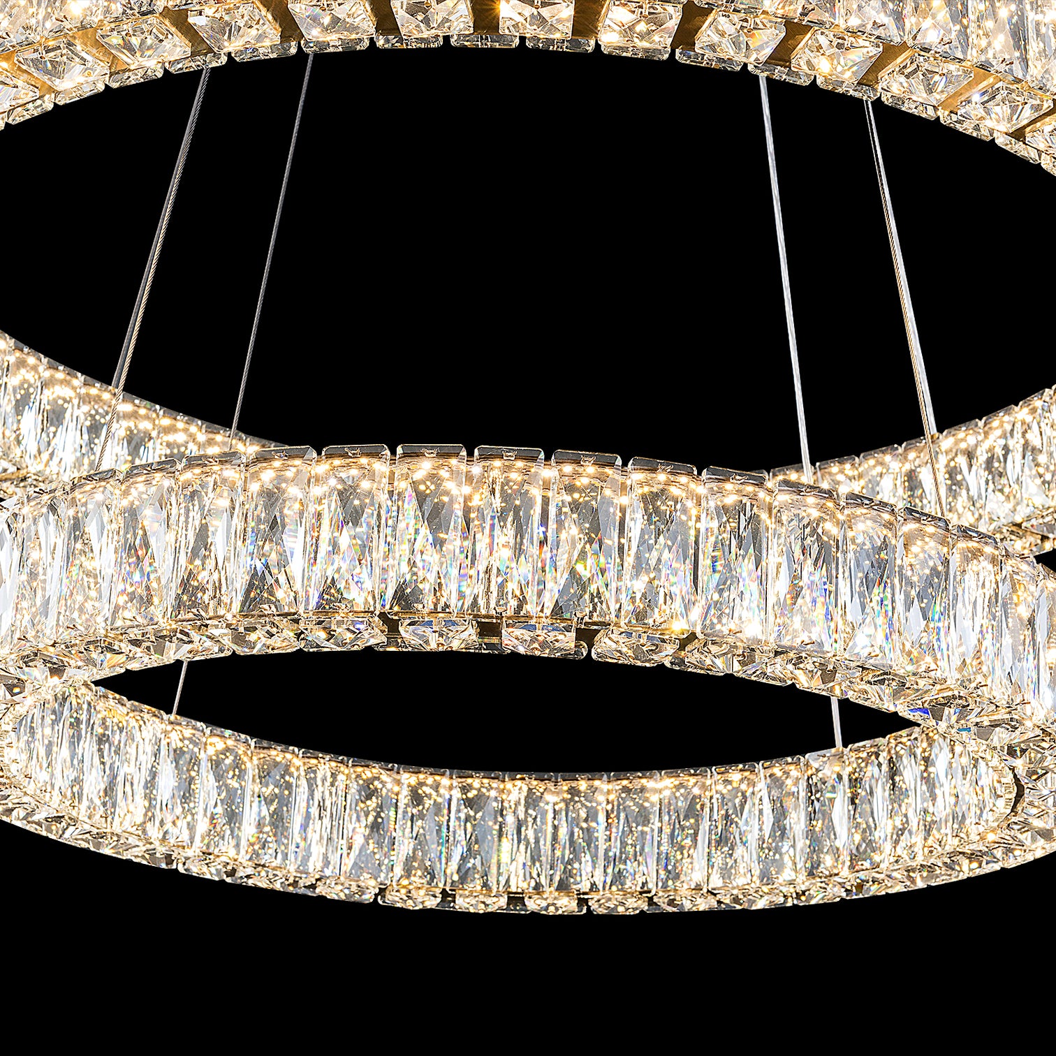 CASSIE 2-Tier Modern LED Dimmable K9 Crystal Chandeliers 3CCT Living Room - 7Pandas Australia