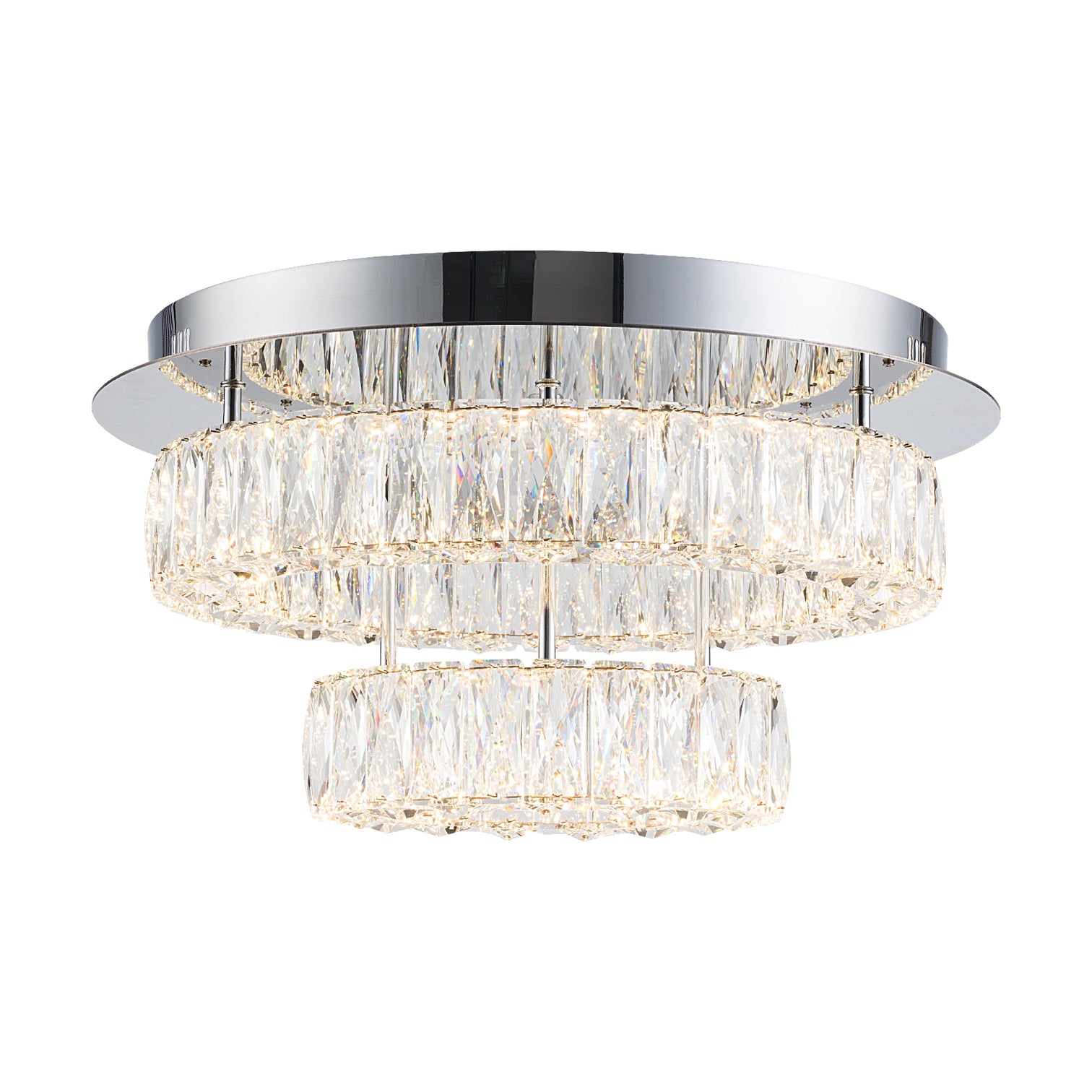 CASSIE Modern K9 LED Crystal Ceiling Flush mount Type CCT Dimmable - 7Pandas Australia