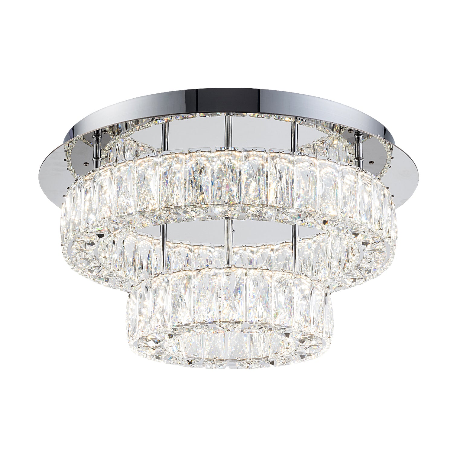 CASSIE Modern K9 LED Crystal Ceiling Flush mount Type CCT Dimmable - 7Pandas Australia