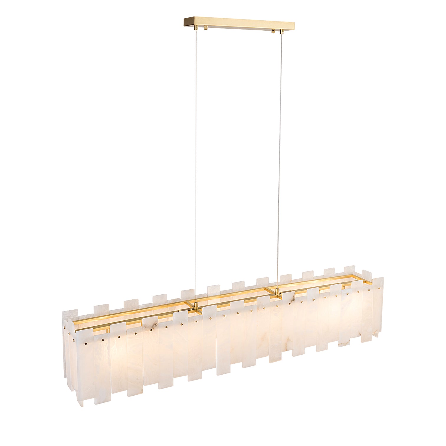 KANSAS 1200mm Luxury Alabaster Chandeliers Solid Copper Dining Room Kitchen Island LED G9 Bulb Included - 7Pandas Australia