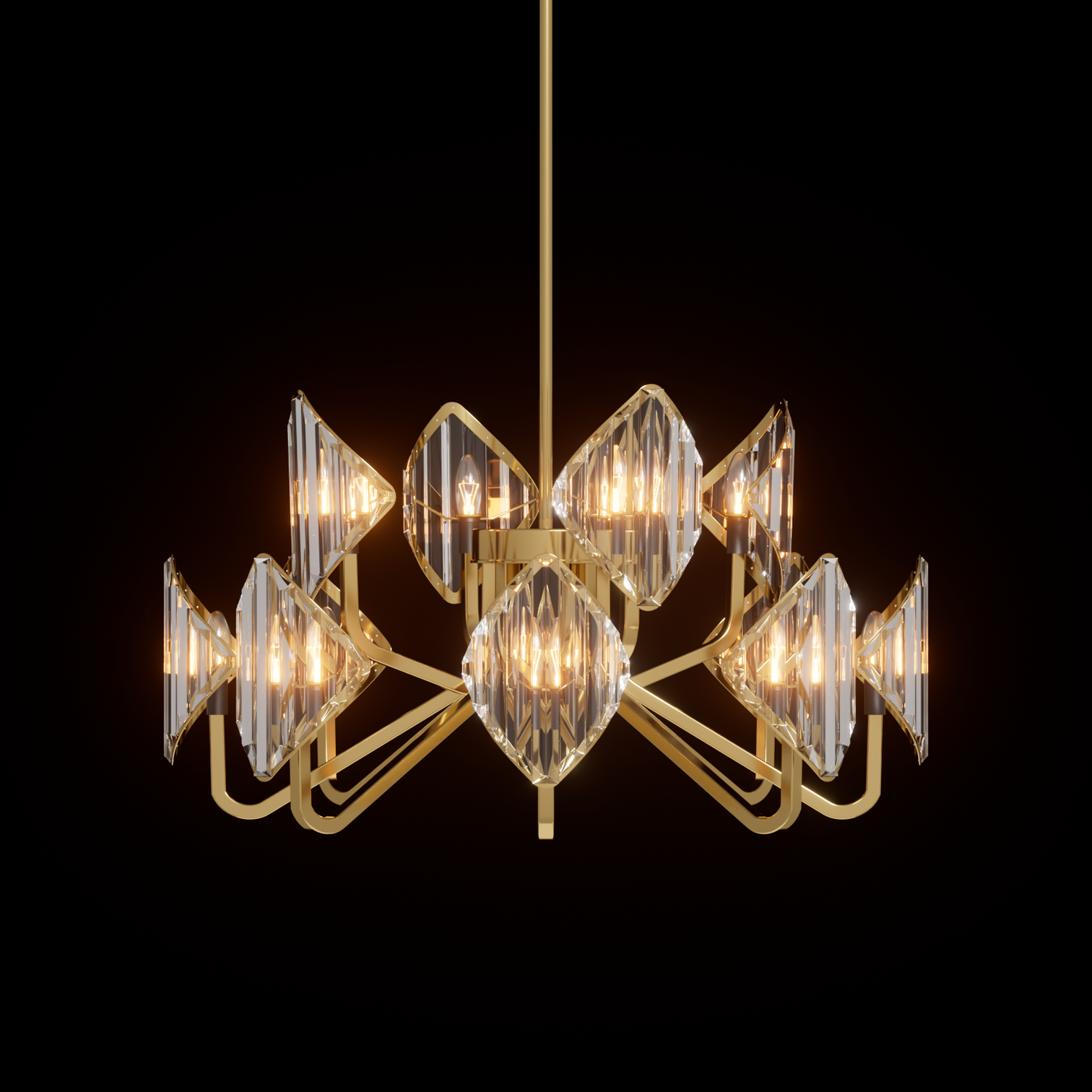 BLIN 800mm Luxury K9 Crystal Chandelier Modern Style Aged Brass E14 Base - 7Pandas Australia