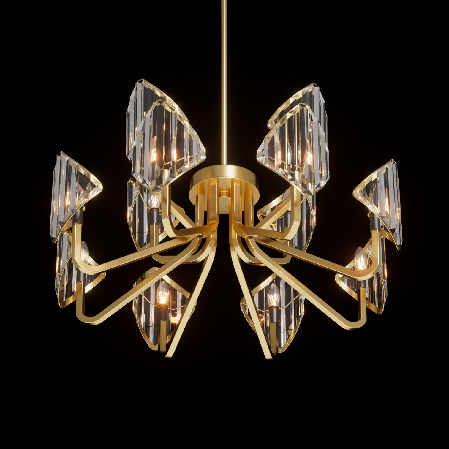 BLIN 800mm Luxury K9 Crystal Chandelier Modern Style Aged Brass E14 Base - 7Pandas Australia