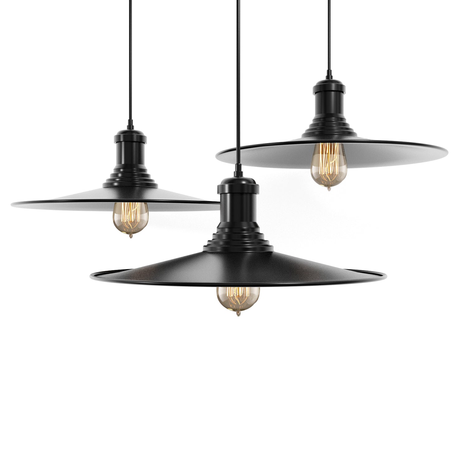 ELIN 3PACK Industrial Pendant Light Metal Cage Lamp Loft Retro E27 Cafe Restaurant - 7Pandas Australia