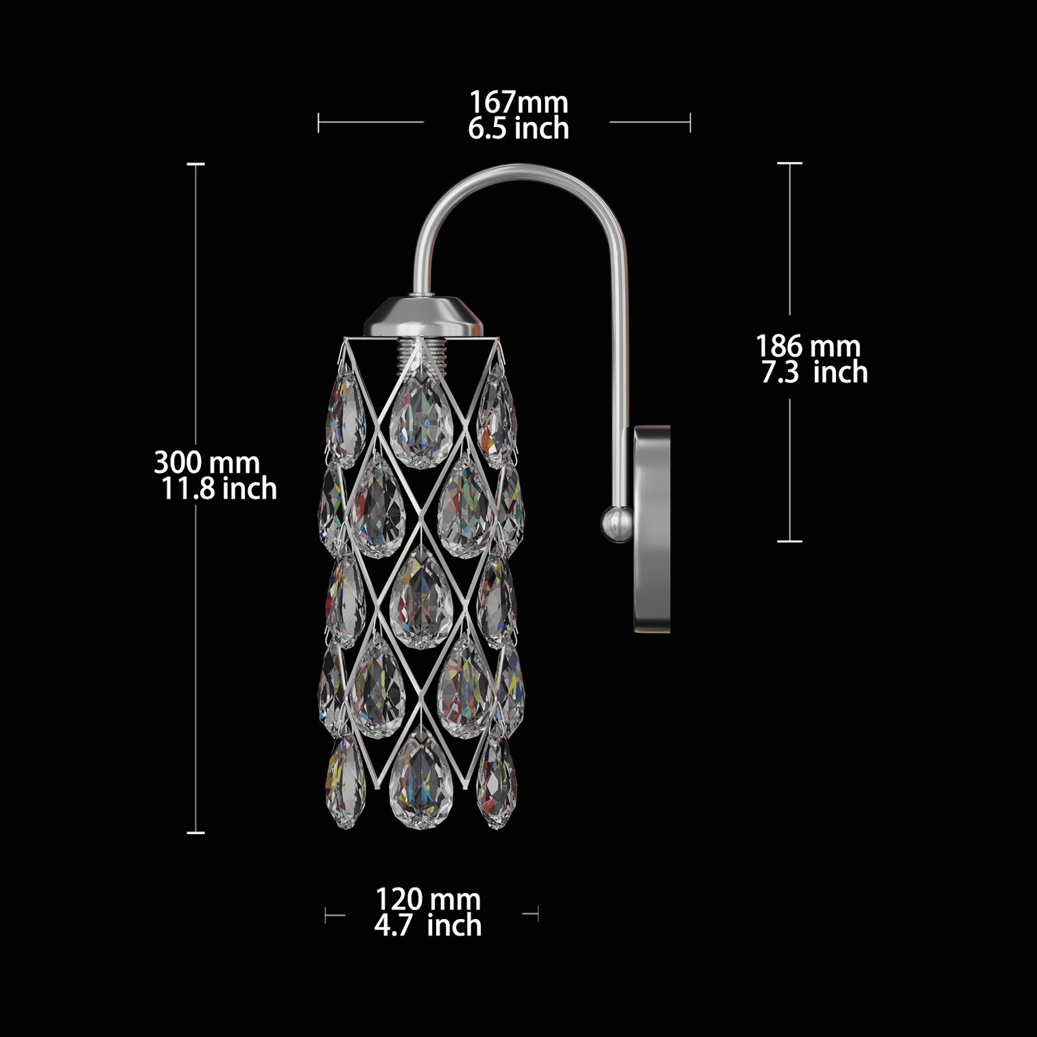 MUNI Comtemporary Crystal Interial Wall Light fixtures Bathroom Vanity Light G9 - 7Pandas Australia