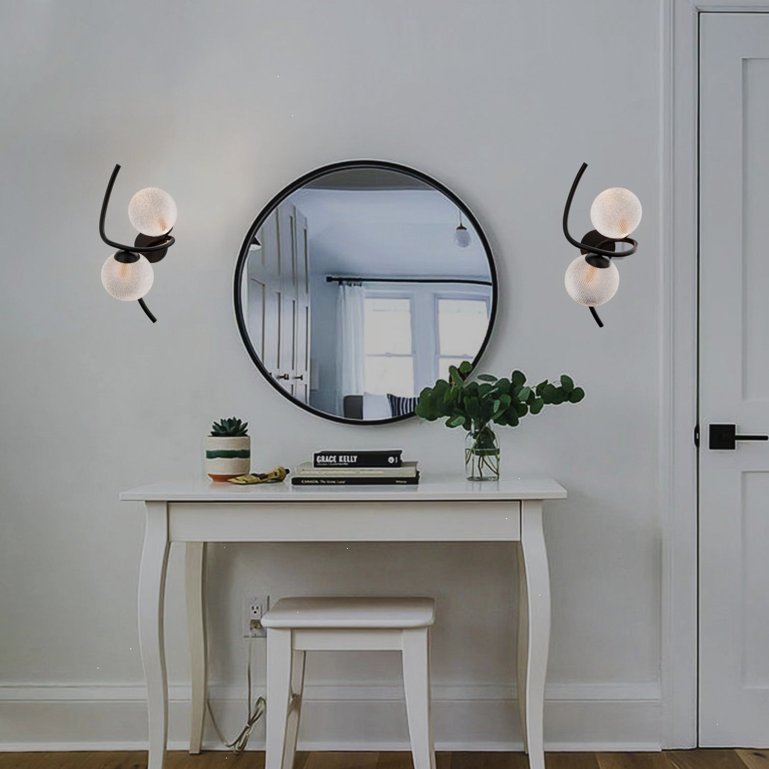 ALFA Contemporary Glass ball Wall Light fixtures Bathroom Vanity Light G9 - 7Pandas Australia