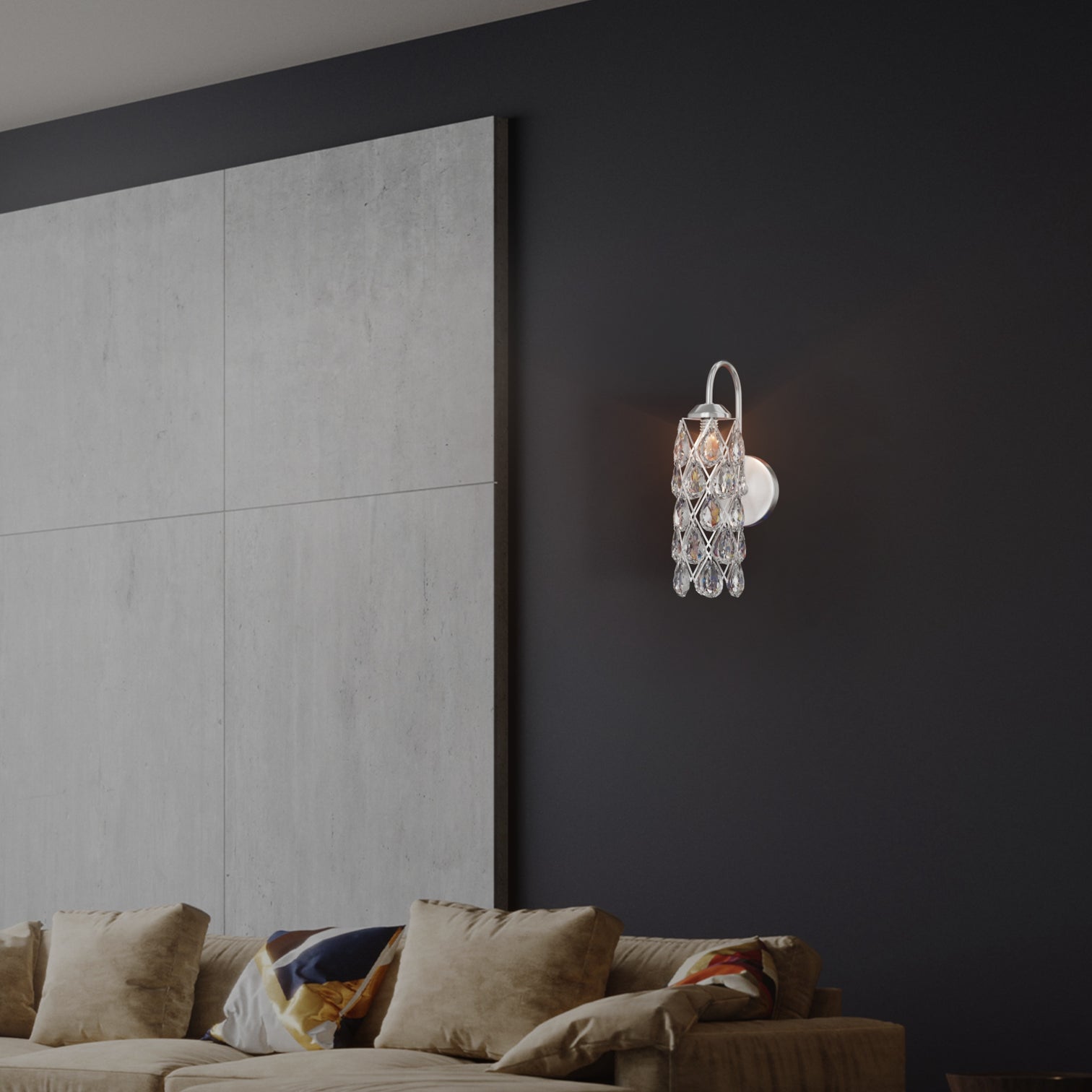 MUNI Comtemporary Crystal Interial Wall Light fixtures Bathroom Vanity Light G9 - 7Pandas Australia