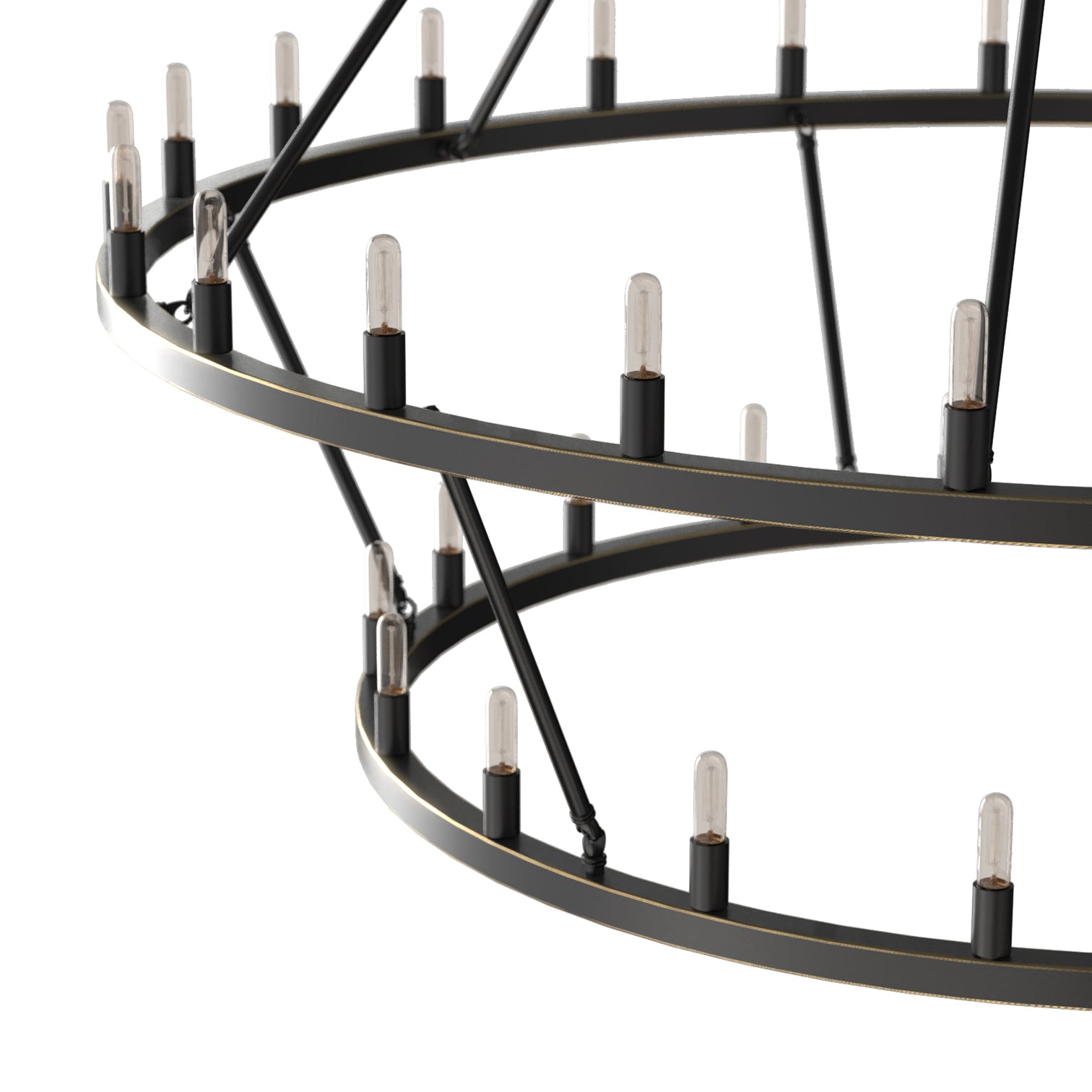 ALVA 42-Light Antique 2-Layer Bronze E14 Circular wagon wheel Farmhouse Chandelier - 7Pandas Australia