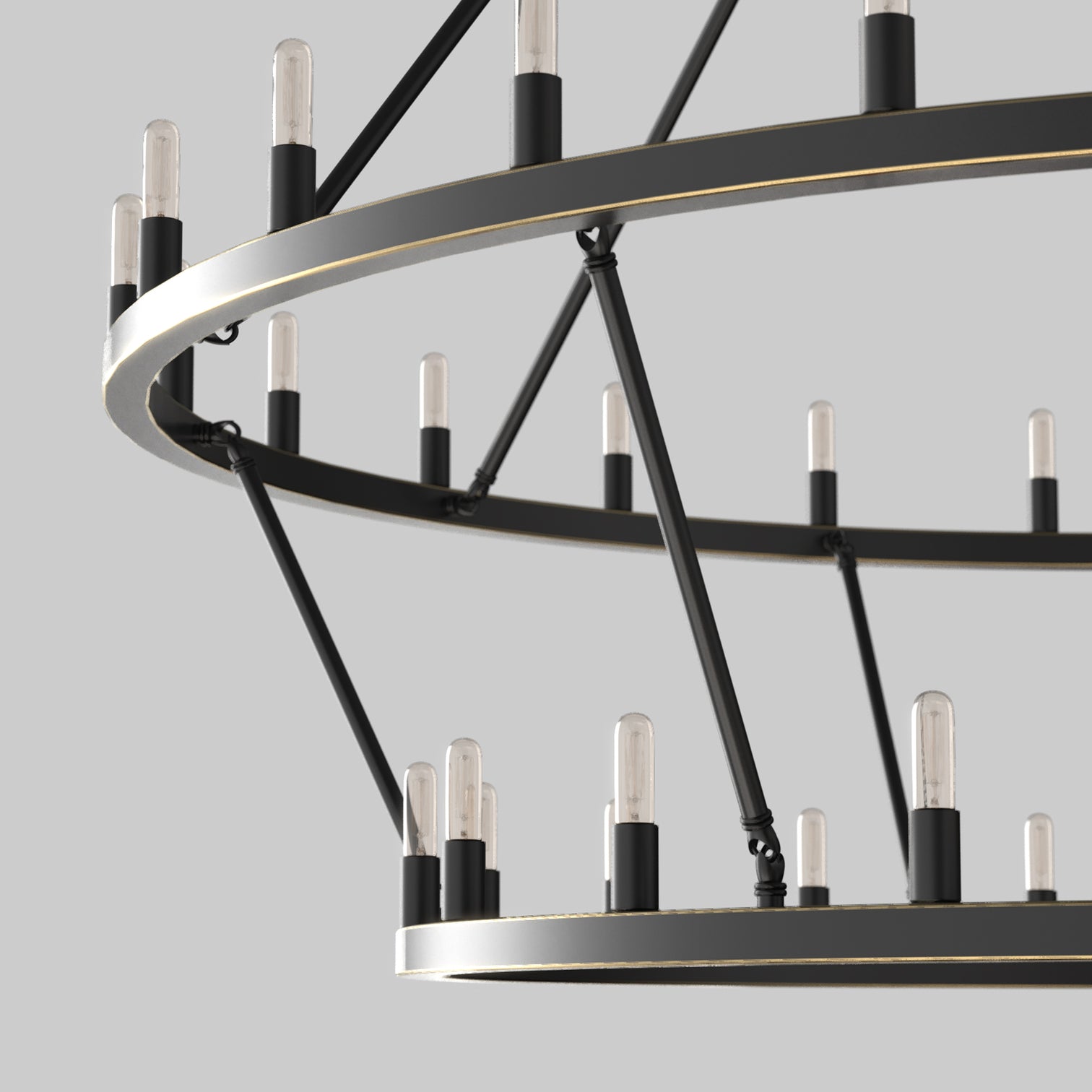 ALVA 42-Light Antique 2-Layer Bronze E14 Circular wagon wheel Farmhouse Chandelier - 7Pandas Australia