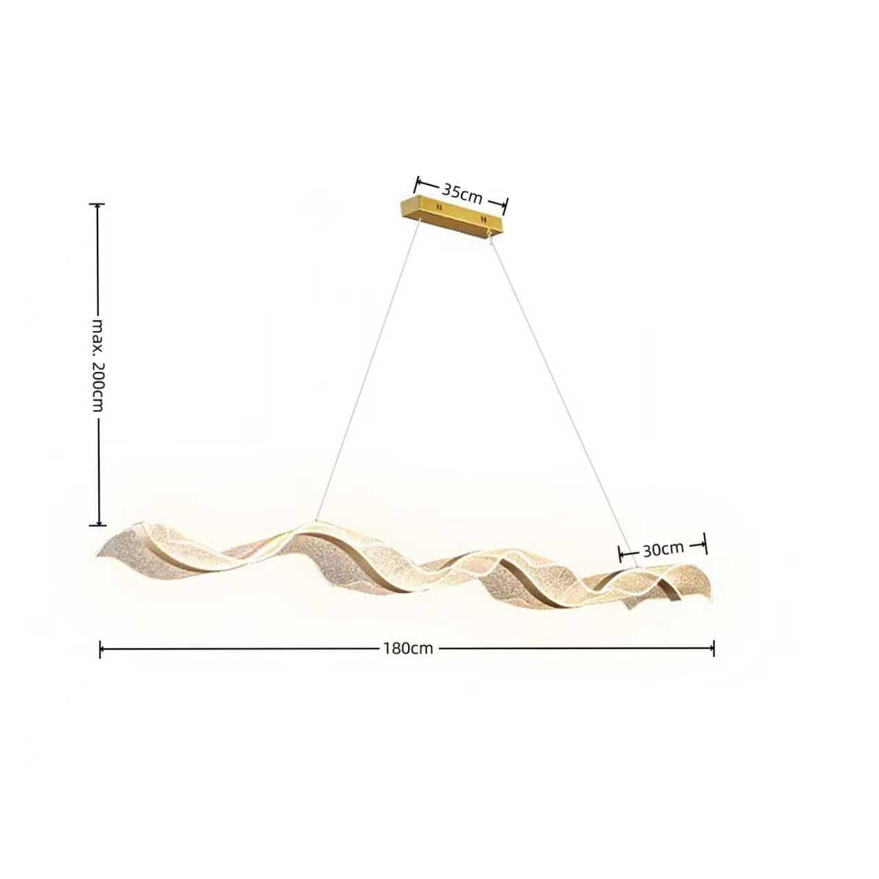 PITTOS 1800mm Modern LED Dimmable Pendant Light 3CCT 48W Dinning Kitchen Table - 7Pandas Australia