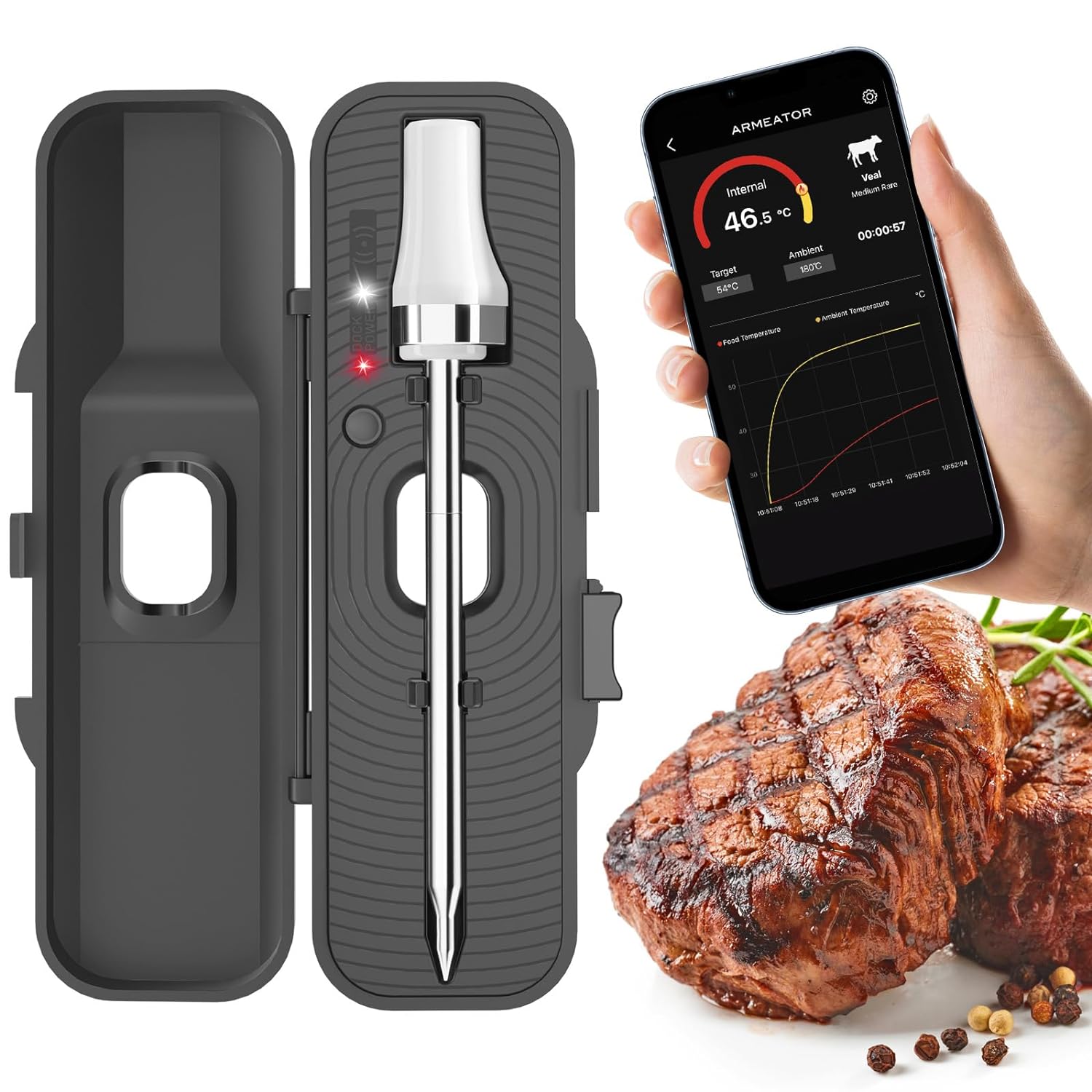 Dual Probe Best Wireless Meat Thermometer For Smoker With App BBQ